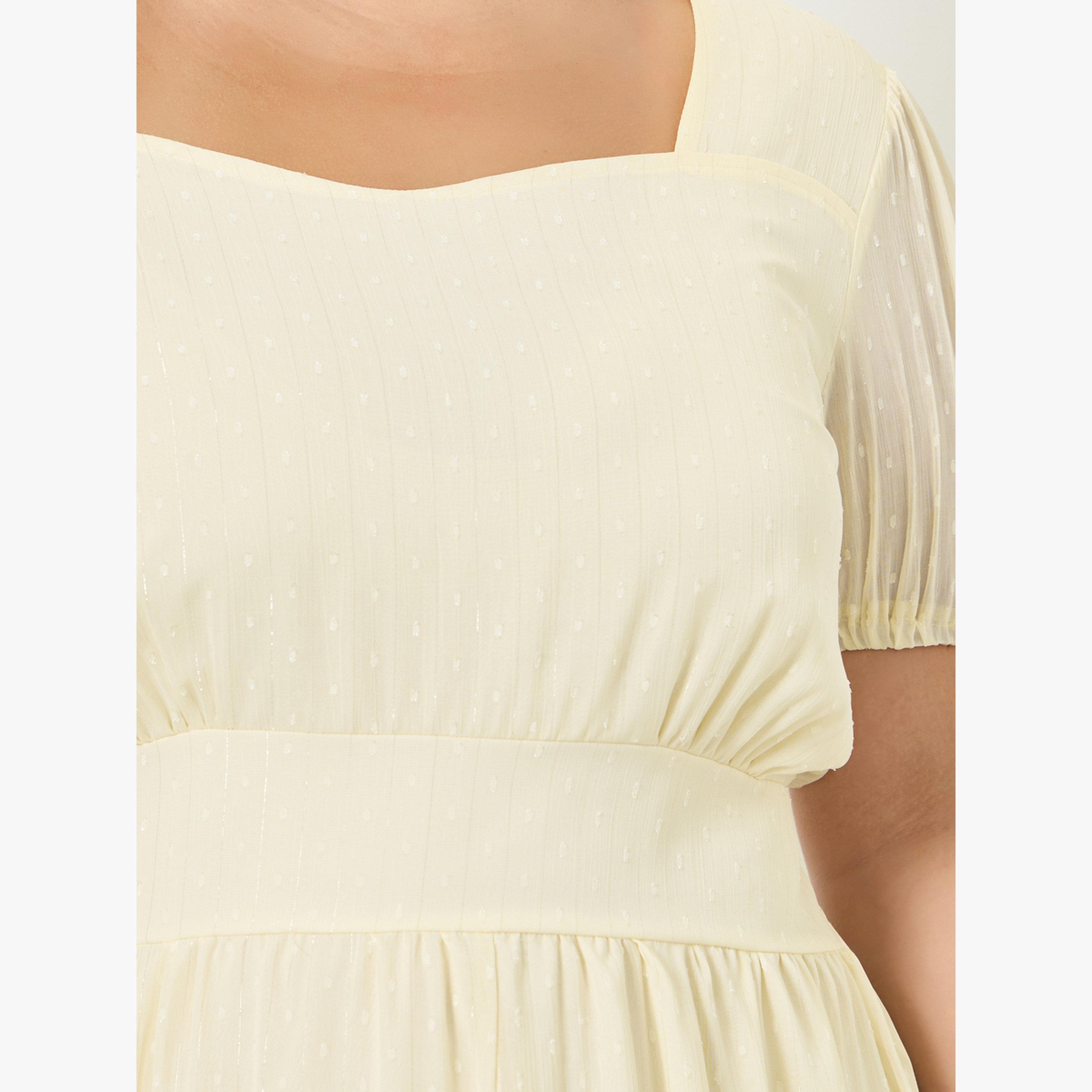 فستان طويل بخيوط دوبي ومقاس كبير مع ياقة قلب-women-clothing-dresses-image-5