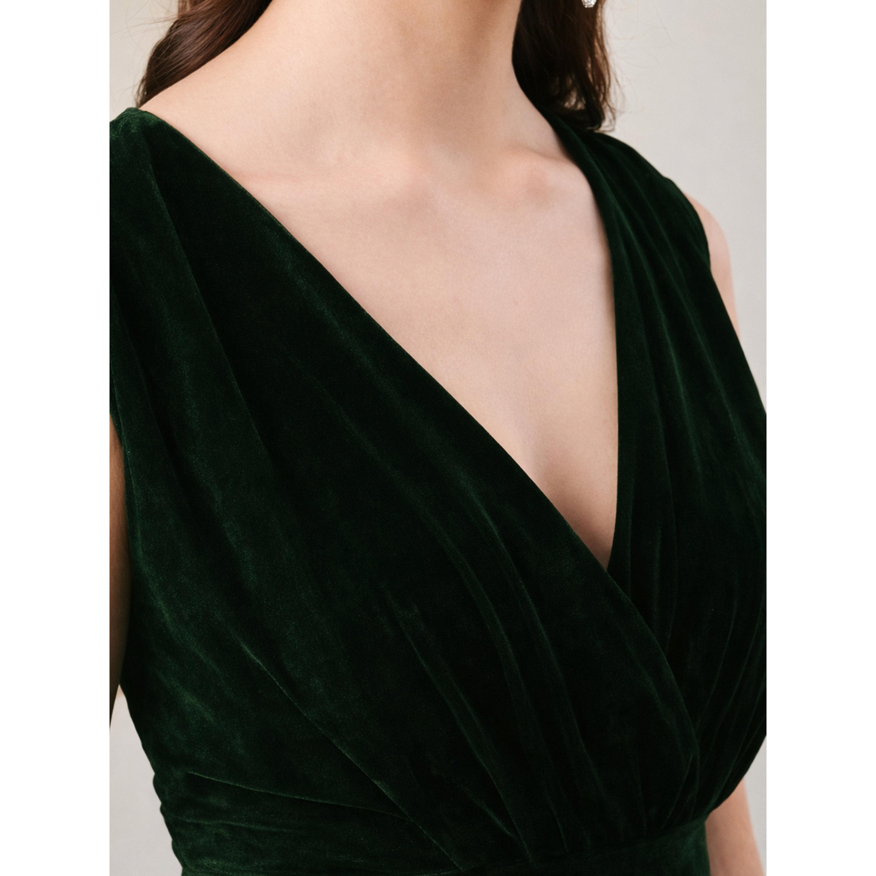 فستان طويل نسائي مخمل بلا أكمام-women-clothing-dresses-image-5