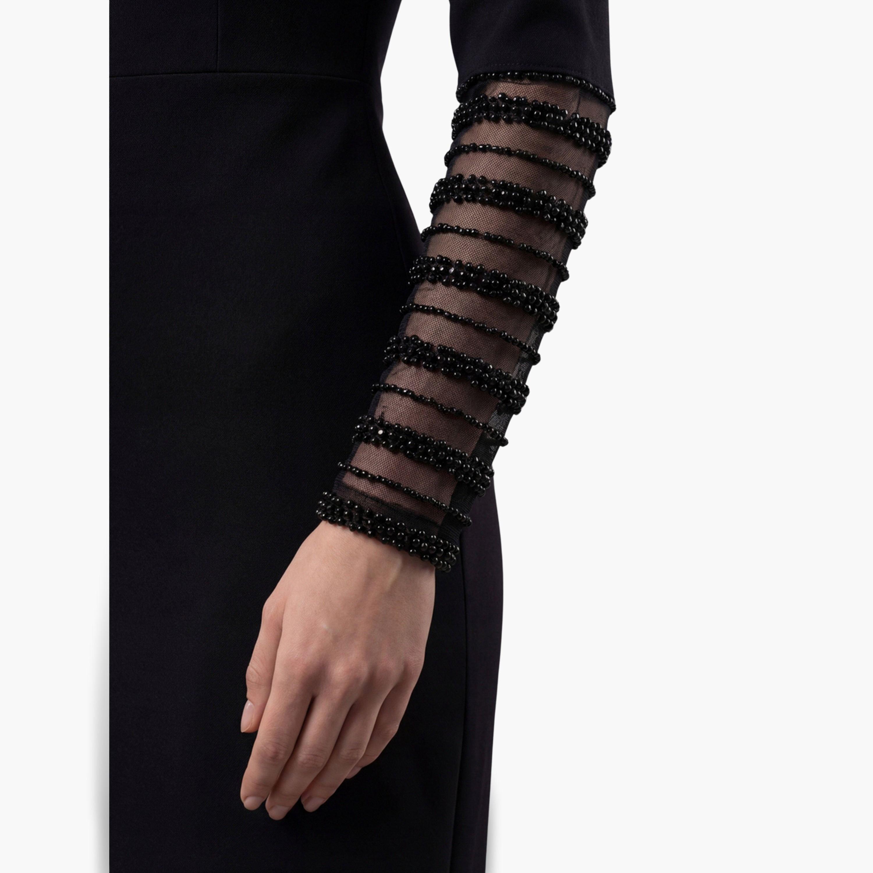 Mish Women Beaded Sleeves Sheath Maxi Dress-women-clothing-dresses-image-5