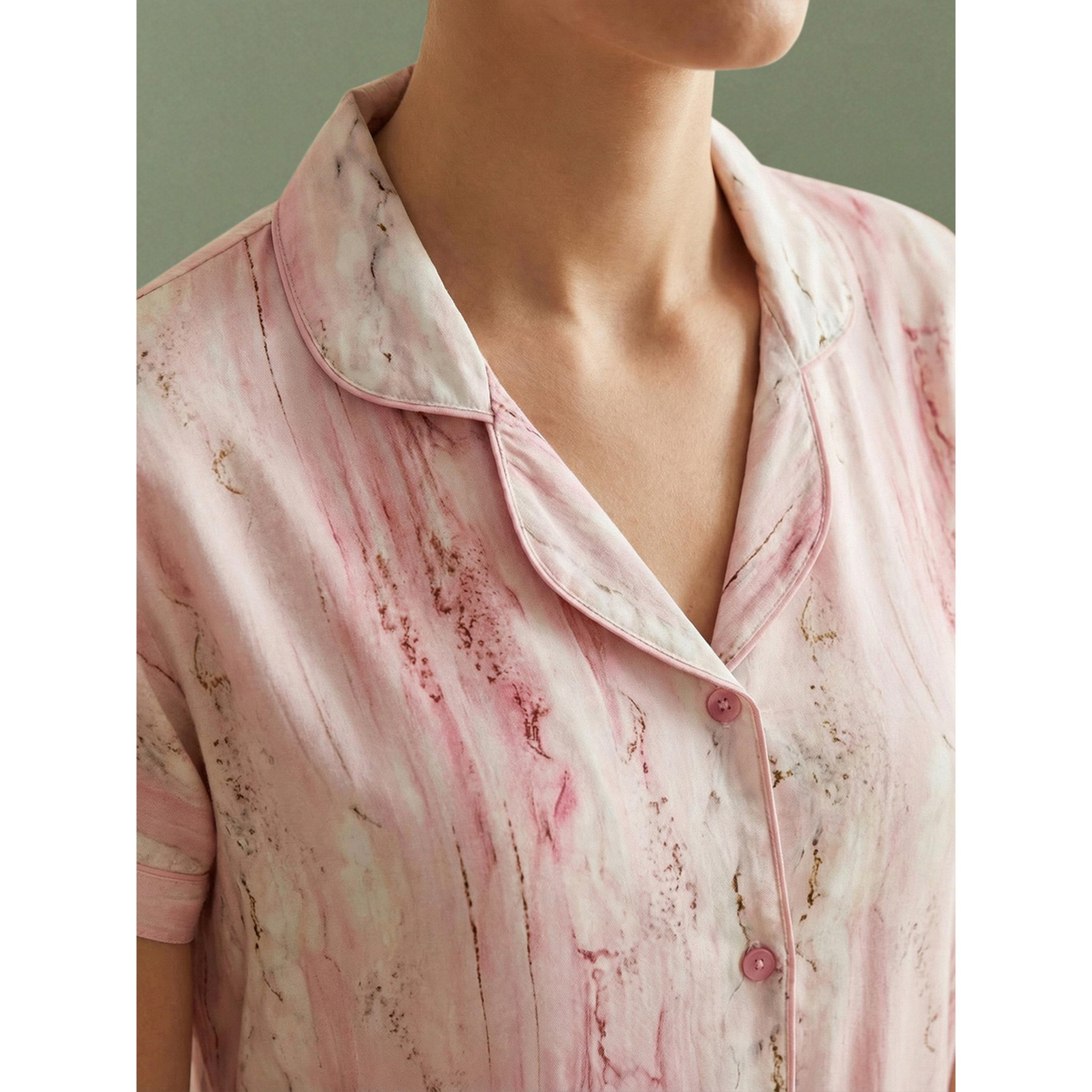 طقم بيجاما من بنطال وبلوزة قطن-women-clothing-nightwear-pyjamas-longsets-image-2