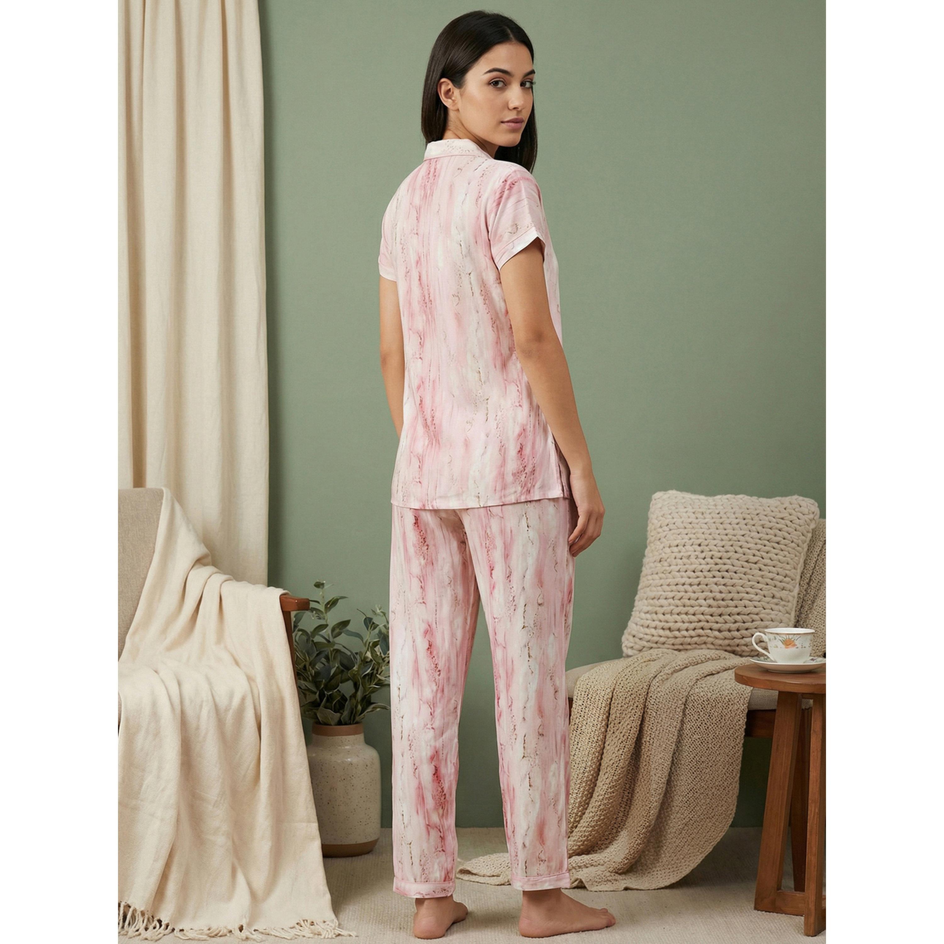 Mish Women Pink Cotton Shirt and Pyjama Set-women-clothing-nightwear-pyjamas-longsets-image-5