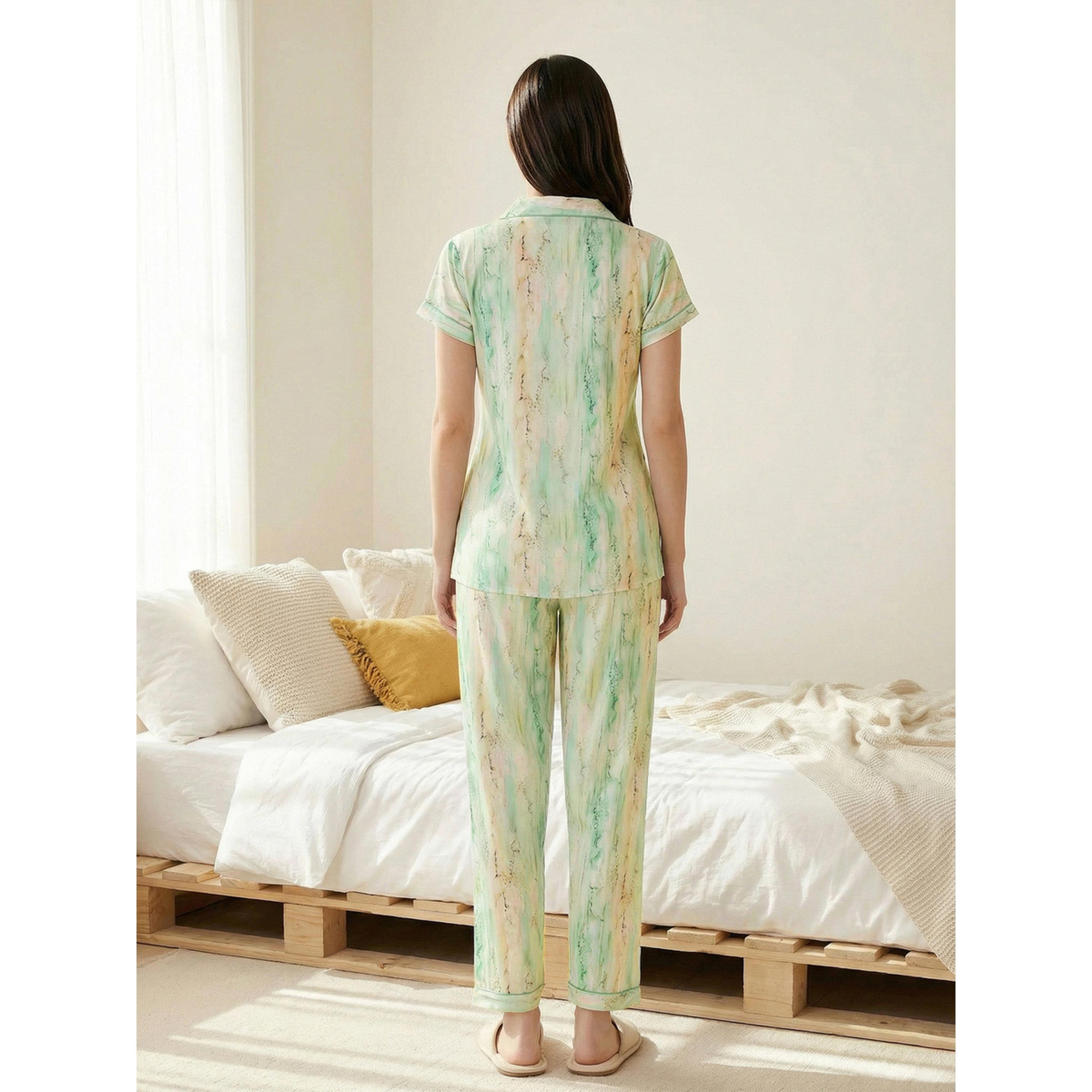 Mish Women Green Cotton Shirt and Pyjama Set-women-clothing-nightwear-pyjamas-longsets-image-5
