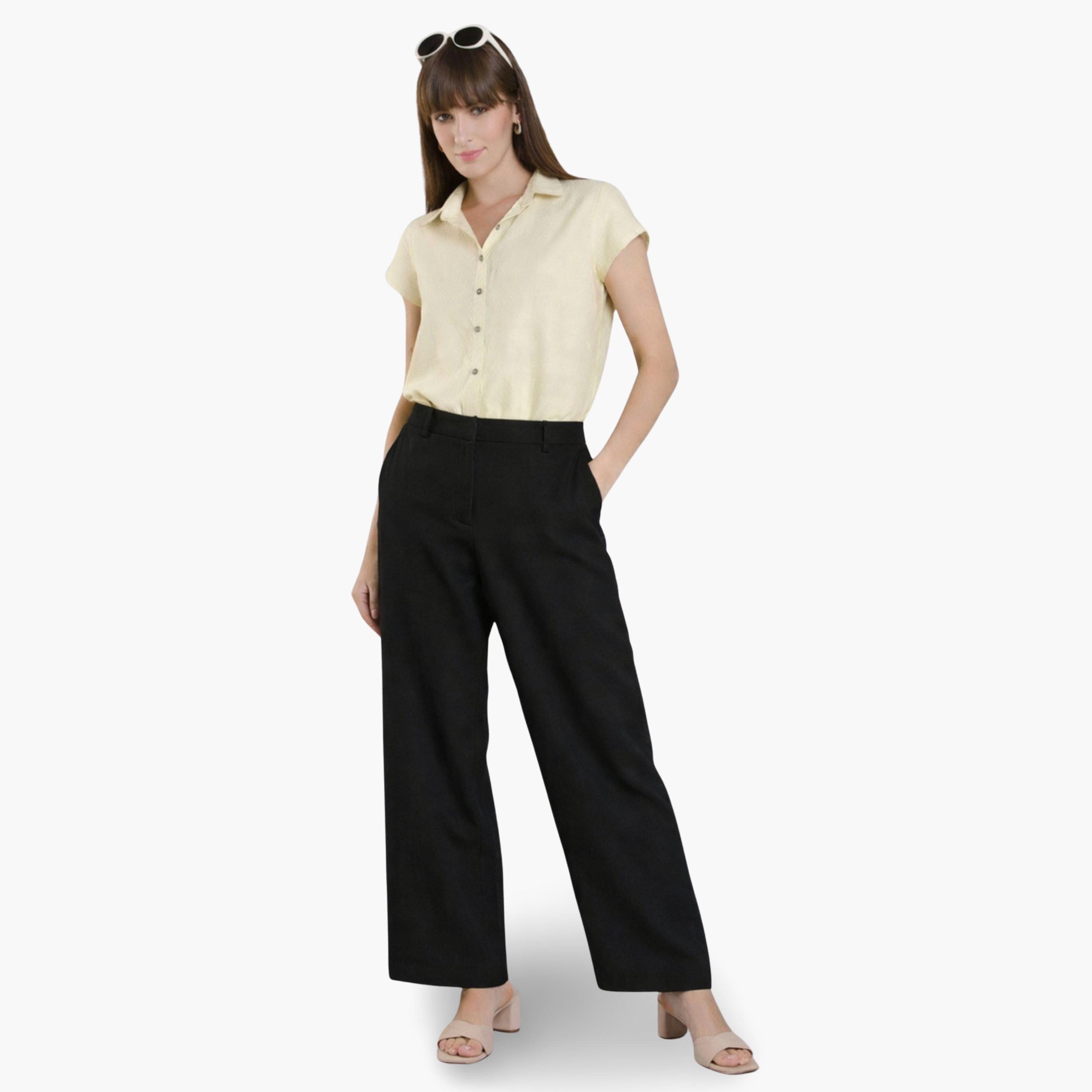 قميص بأكمام قصيرة وأزرار-women-clothing-shirtsandblouses-shirts-image-2