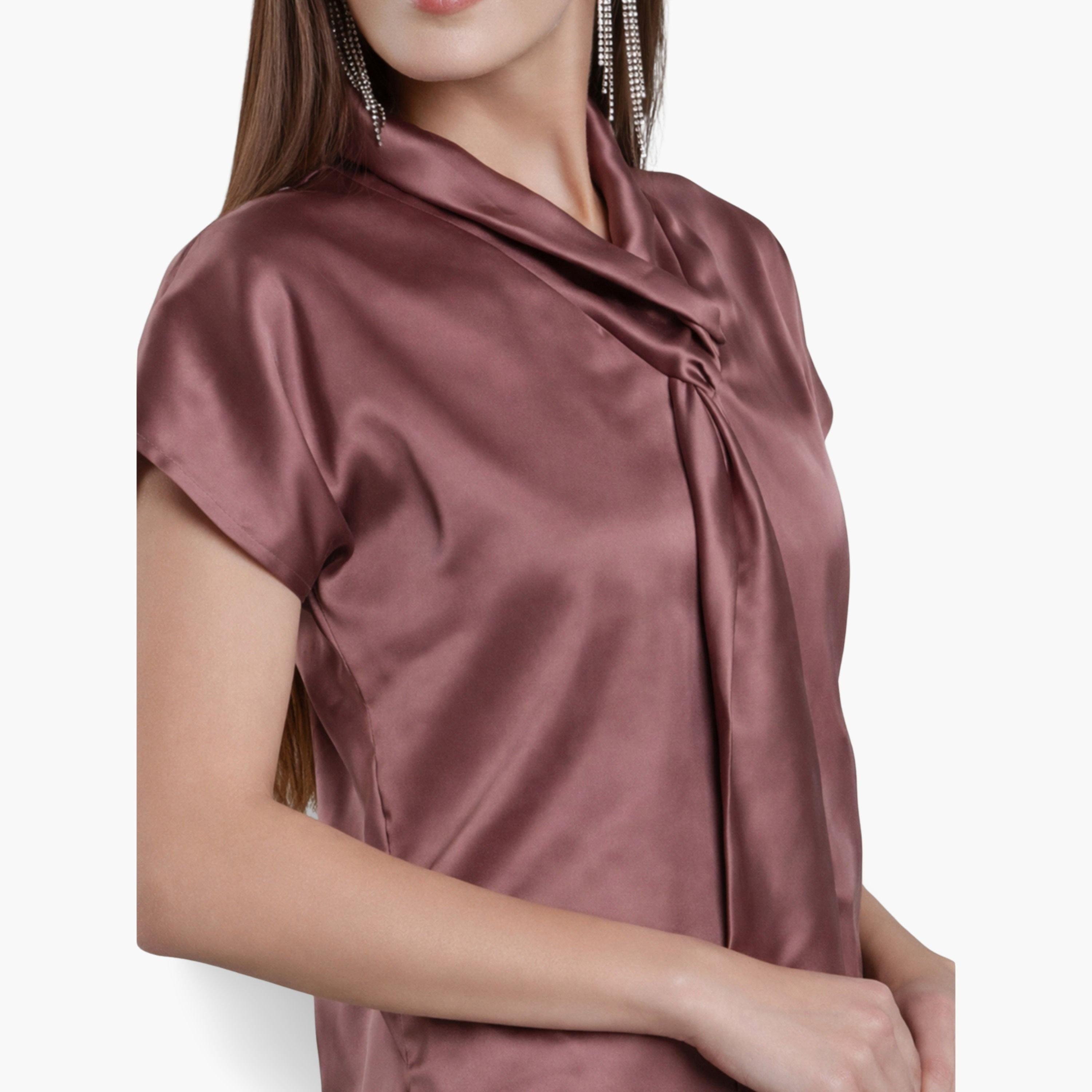 Mish Women Satin Tie-Neck Top-women-clothing-shirtsandblouses-blouses-image-5
