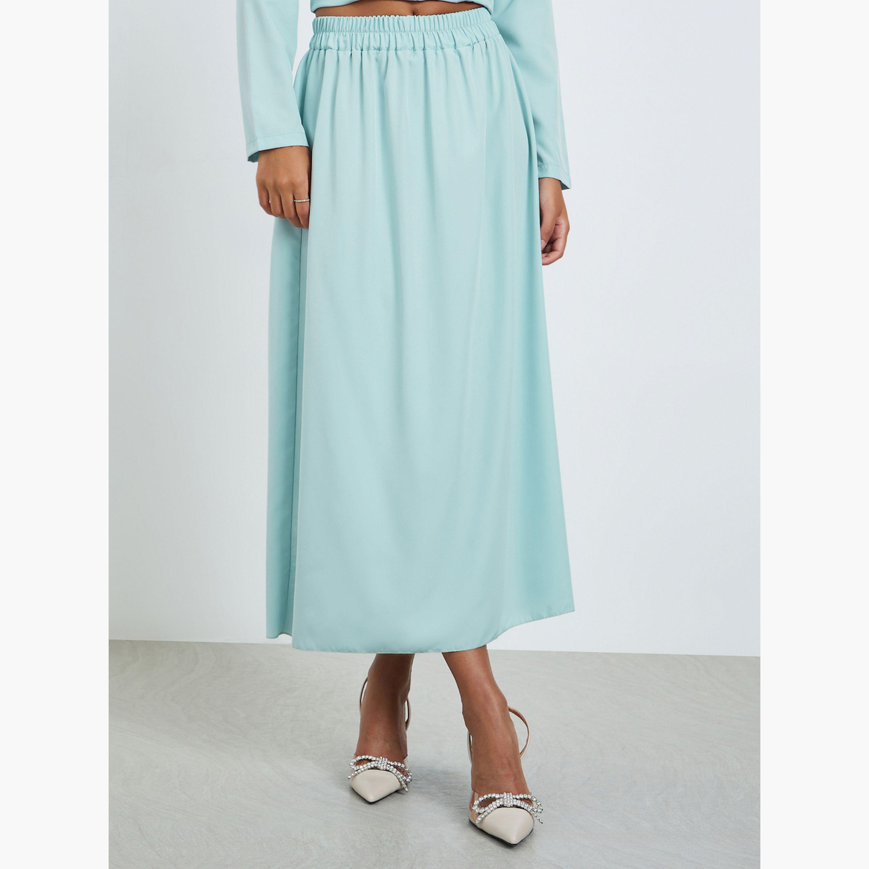 مجموعة من تنورة ماكسي وبلوزة بحافة غير متماثلة-women-clothing-coordsets-image-4