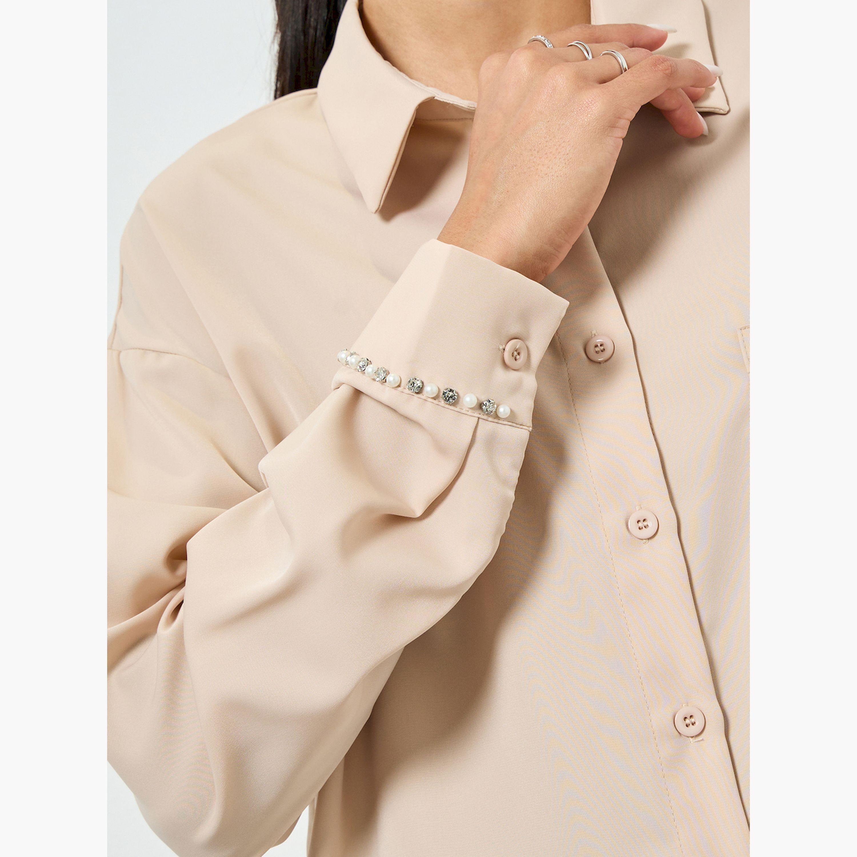 بلوزة بأزرار وأساور مزينة-women-clothing-shirtsandblouses-shirts-image-5