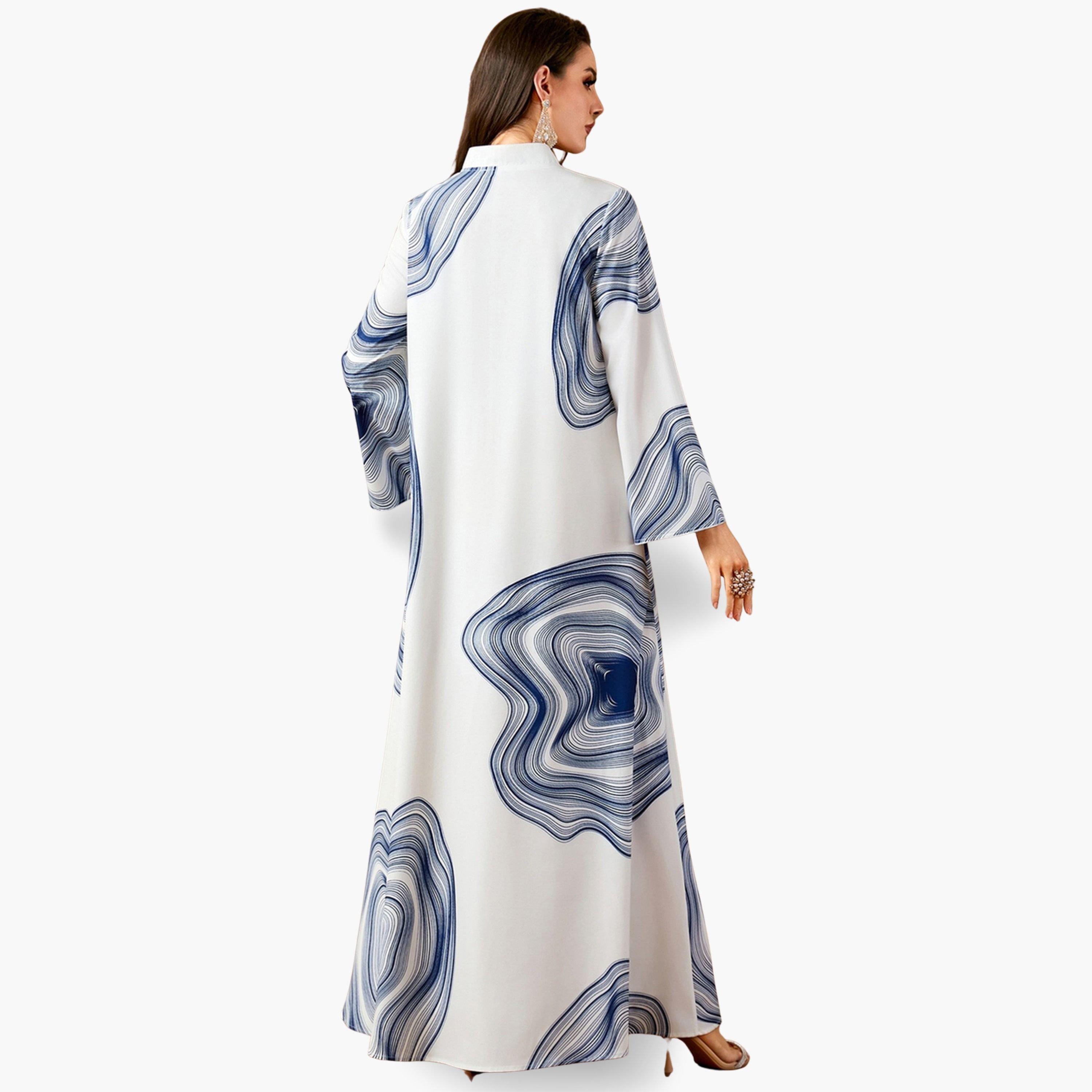 Take Two Women Printed Tasselled A-Line Jalabiya-women-arabicclothing-jalabiyas-image-4