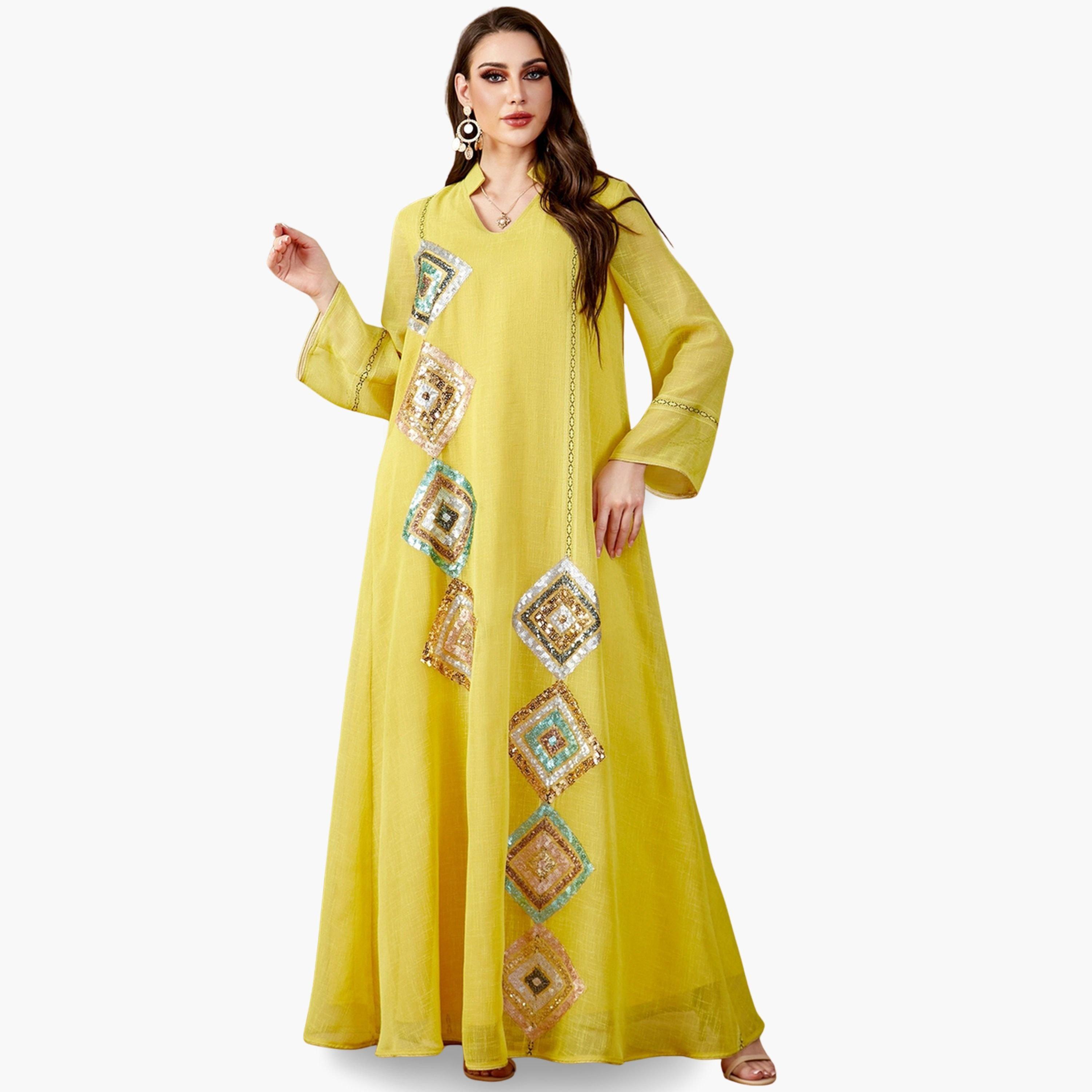 جلابية مزينة بقصة واسعة-women-arabicclothing-jalabiyas-image-1