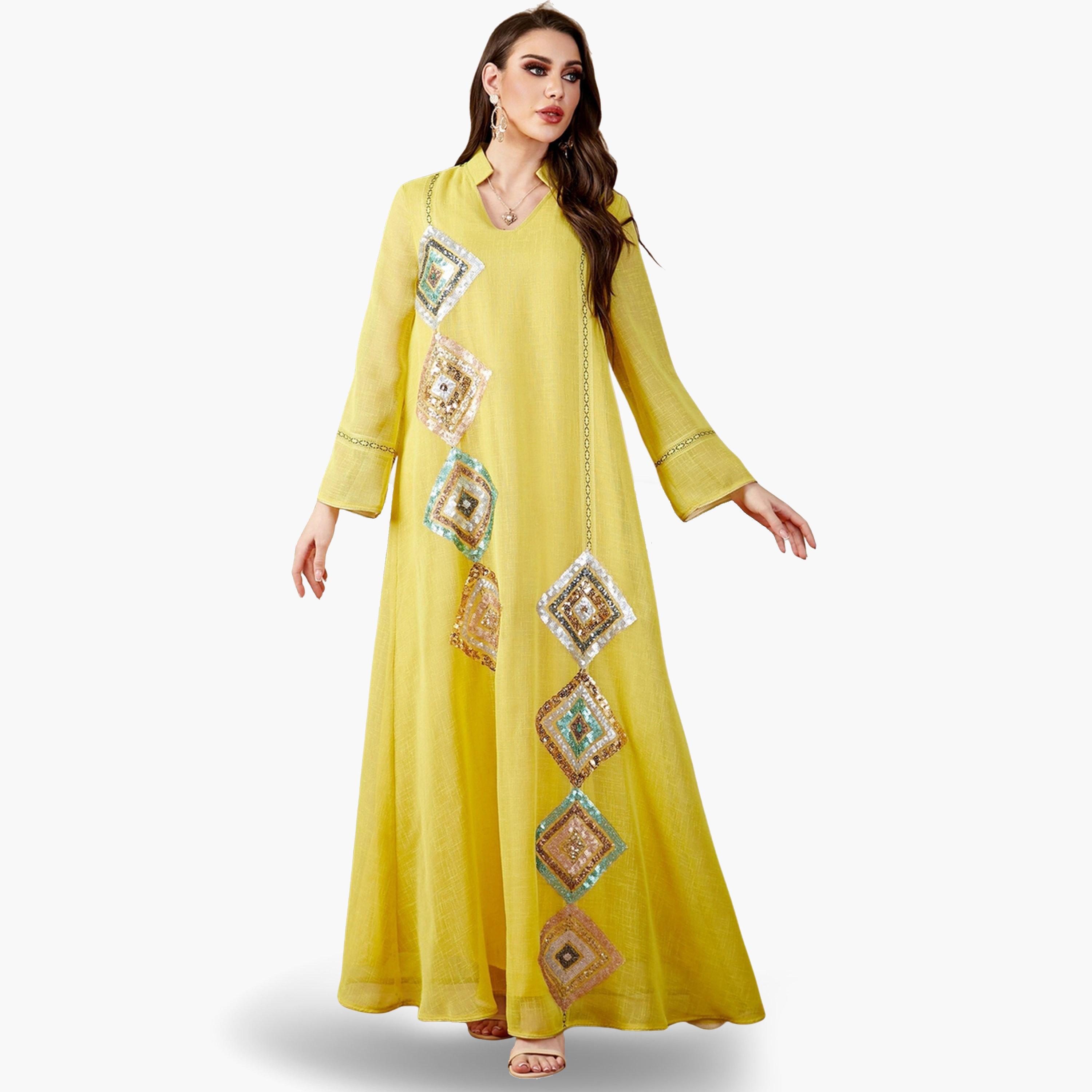 جلابية مزينة بقصة واسعة-women-arabicclothing-jalabiyas-image-3