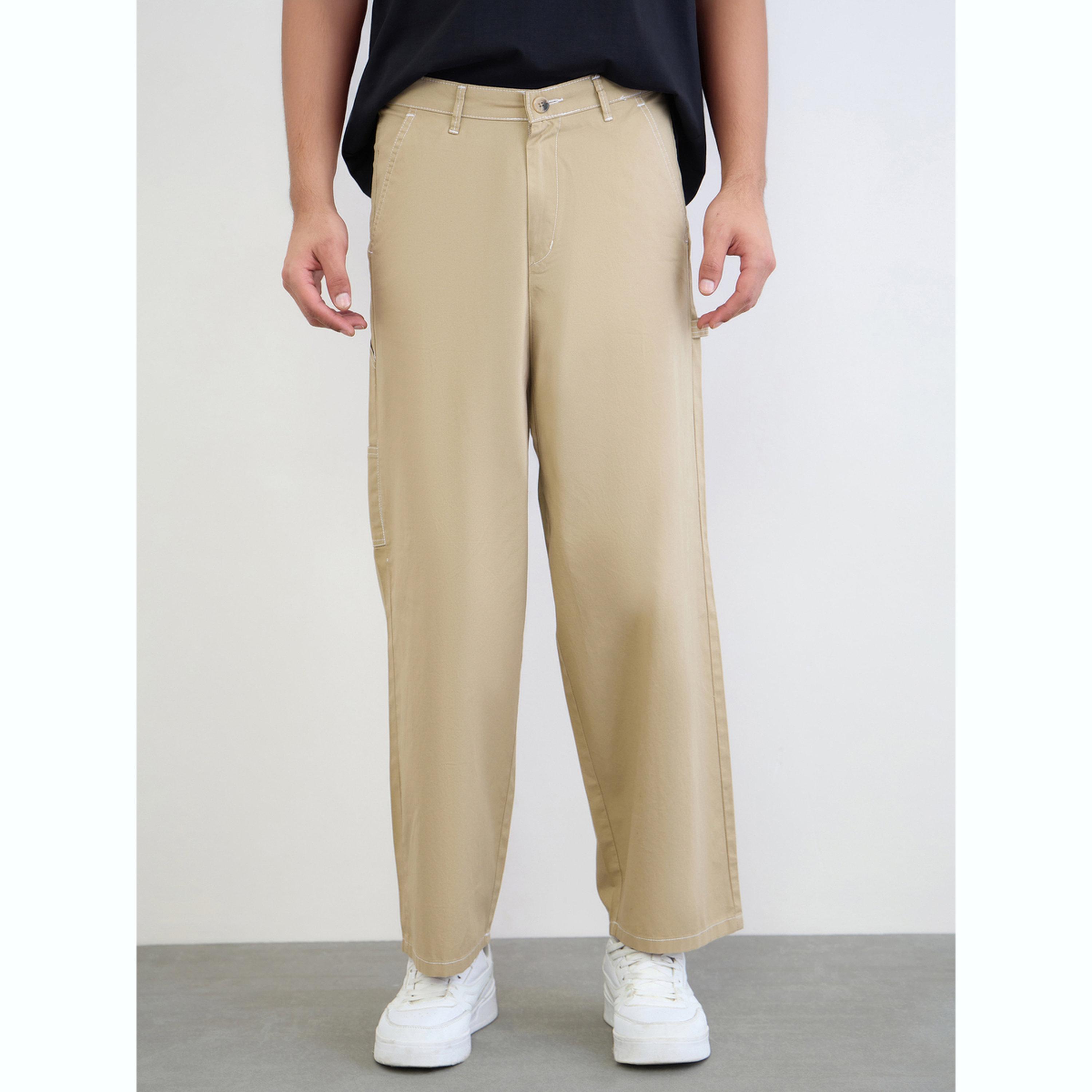بنطال فضفاض منسوج ثقيل الوزن-men-clothing-bottoms-trousersandchinos-trousers-image-1