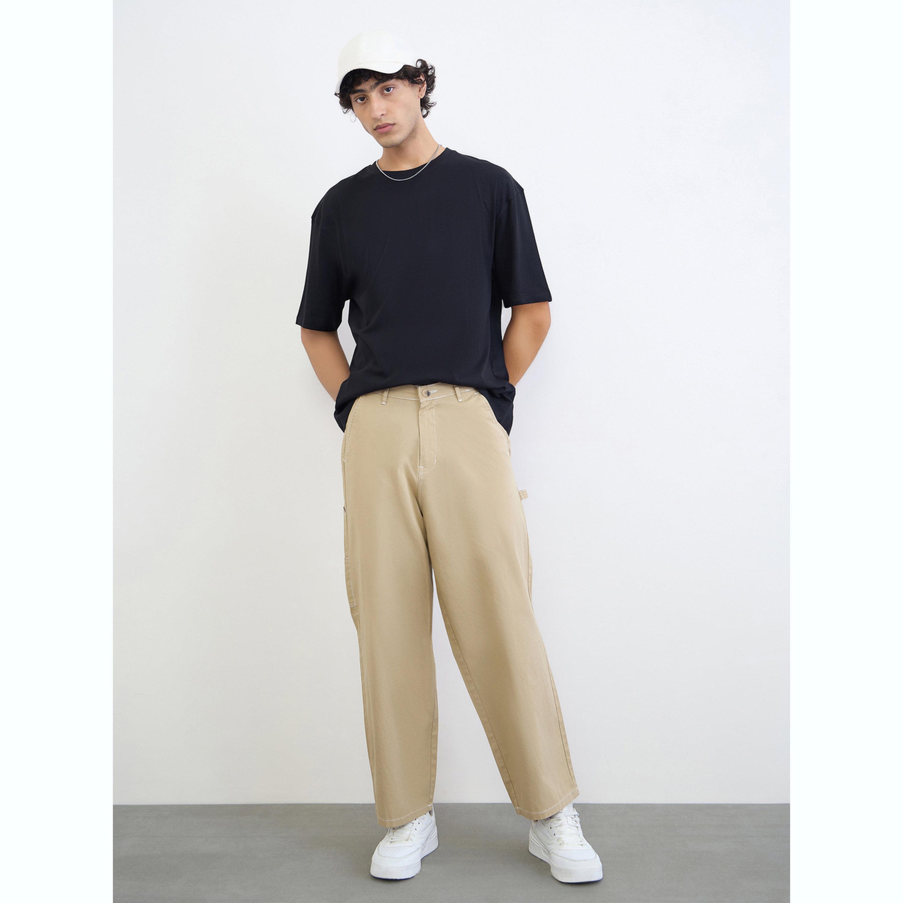 بنطال فضفاض منسوج ثقيل الوزن-men-clothing-bottoms-trousersandchinos-trousers-image-2