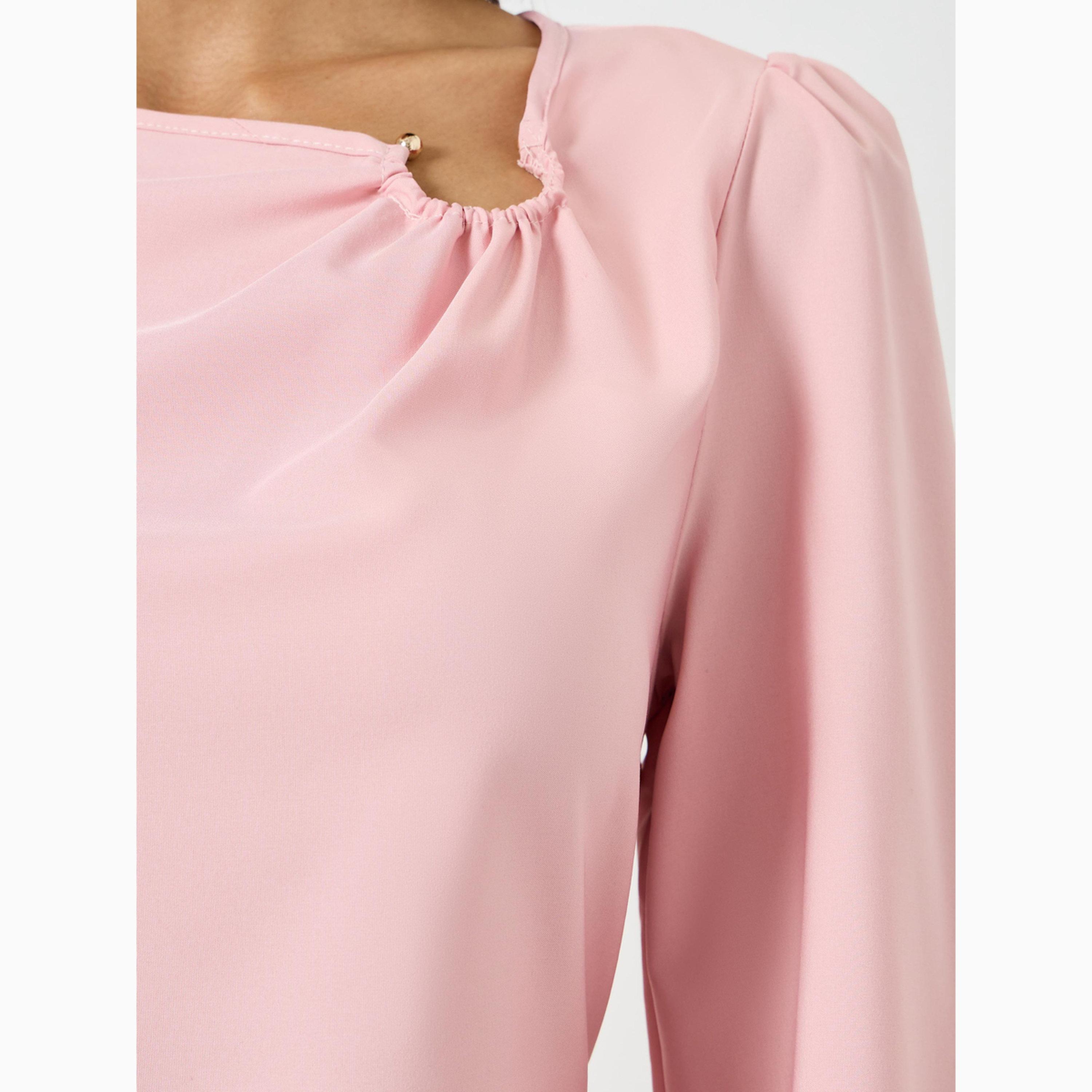 Take Two Pink Asymmetric Neck Shift Maxi Dress-women-clothing-dresses-image-5