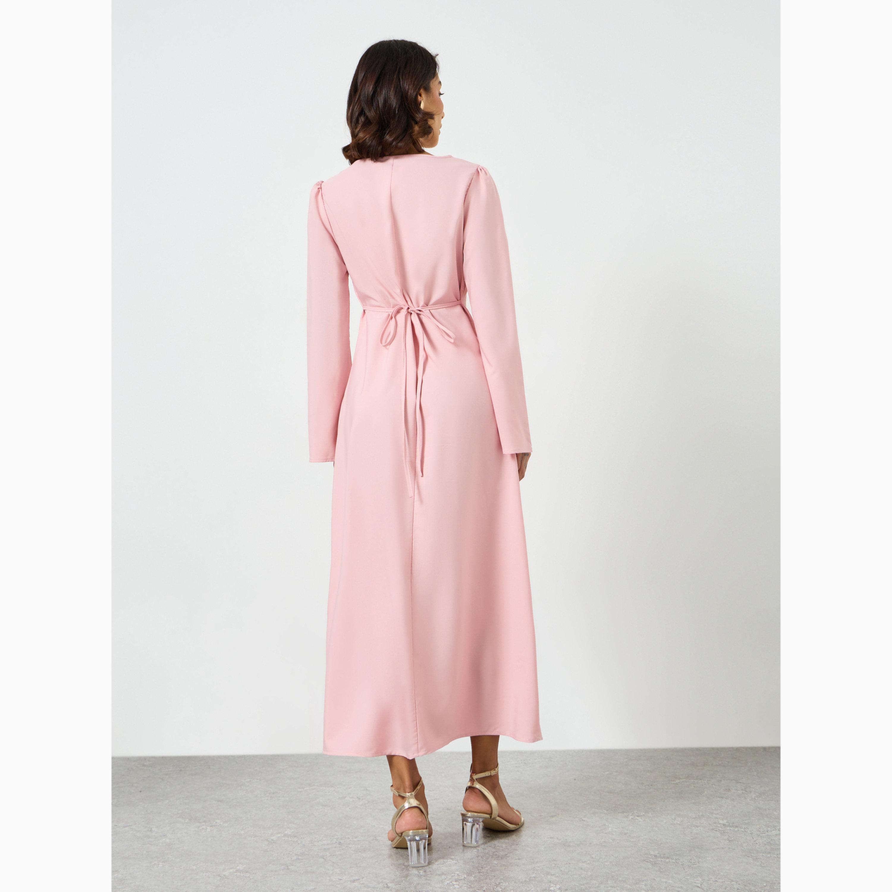 Take Two Pink Asymmetric Neck Shift Maxi Dress-women-clothing-dresses-image-6