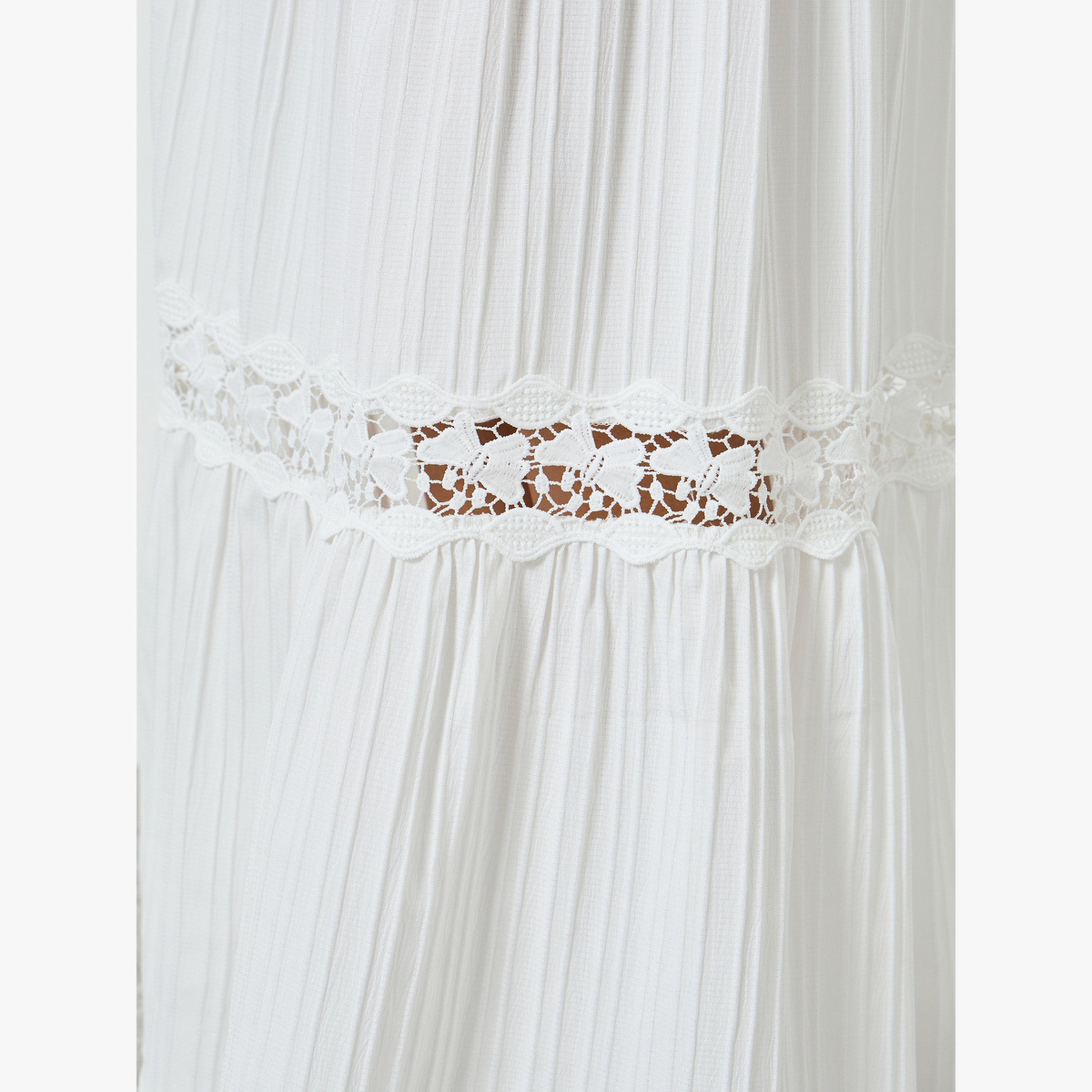 تنورة طويلة طبقات بتفاصيل دانتيل-women-clothing-bottoms-skirts-image-3