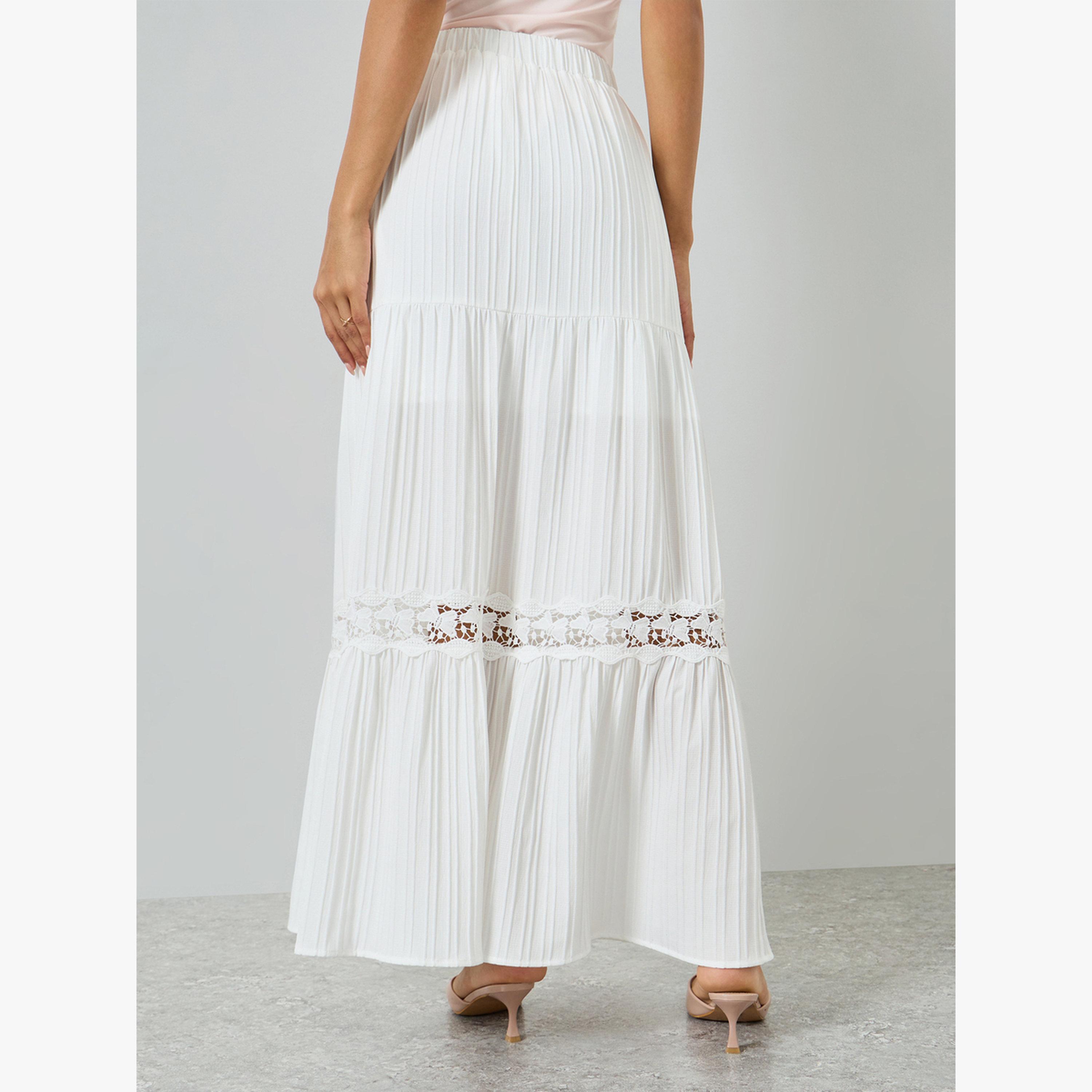 Take Two White Lace Insert Tiered Maxi Skirt-women-clothing-bottoms-skirts-image-4