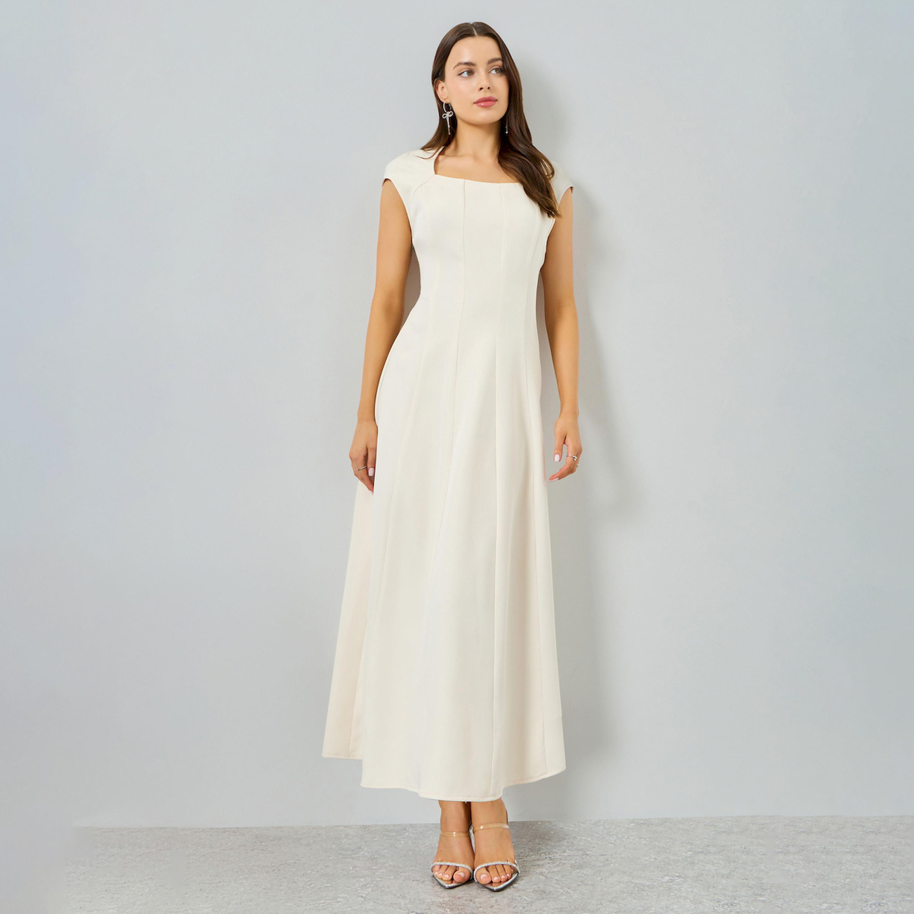 فستان طويل أكمام قصيرة-women-clothing-dresses-image-1
