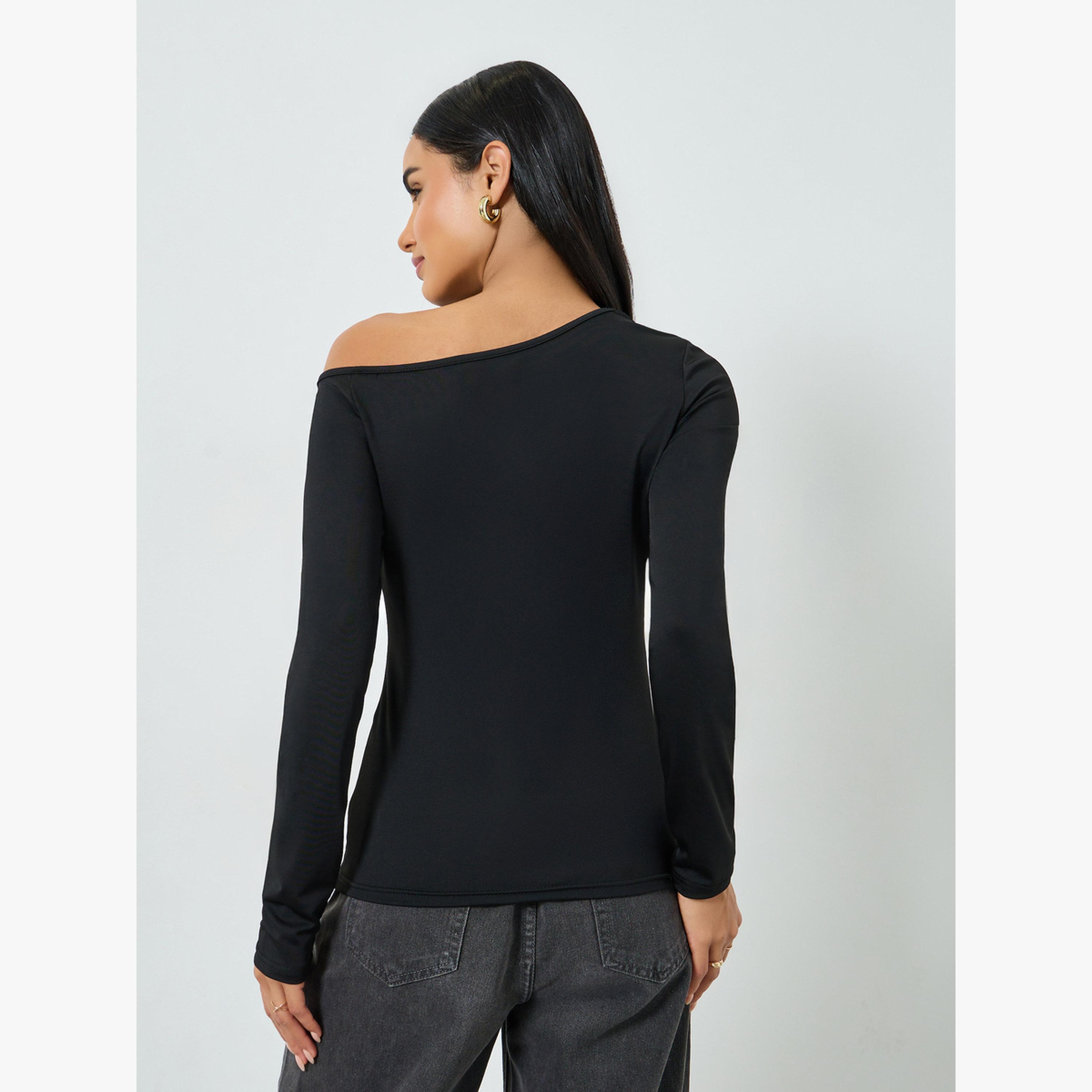 بلوزة بكتف واحد وأكمام طويلة-women-clothing-shirtsandblouses-blouses-image-5