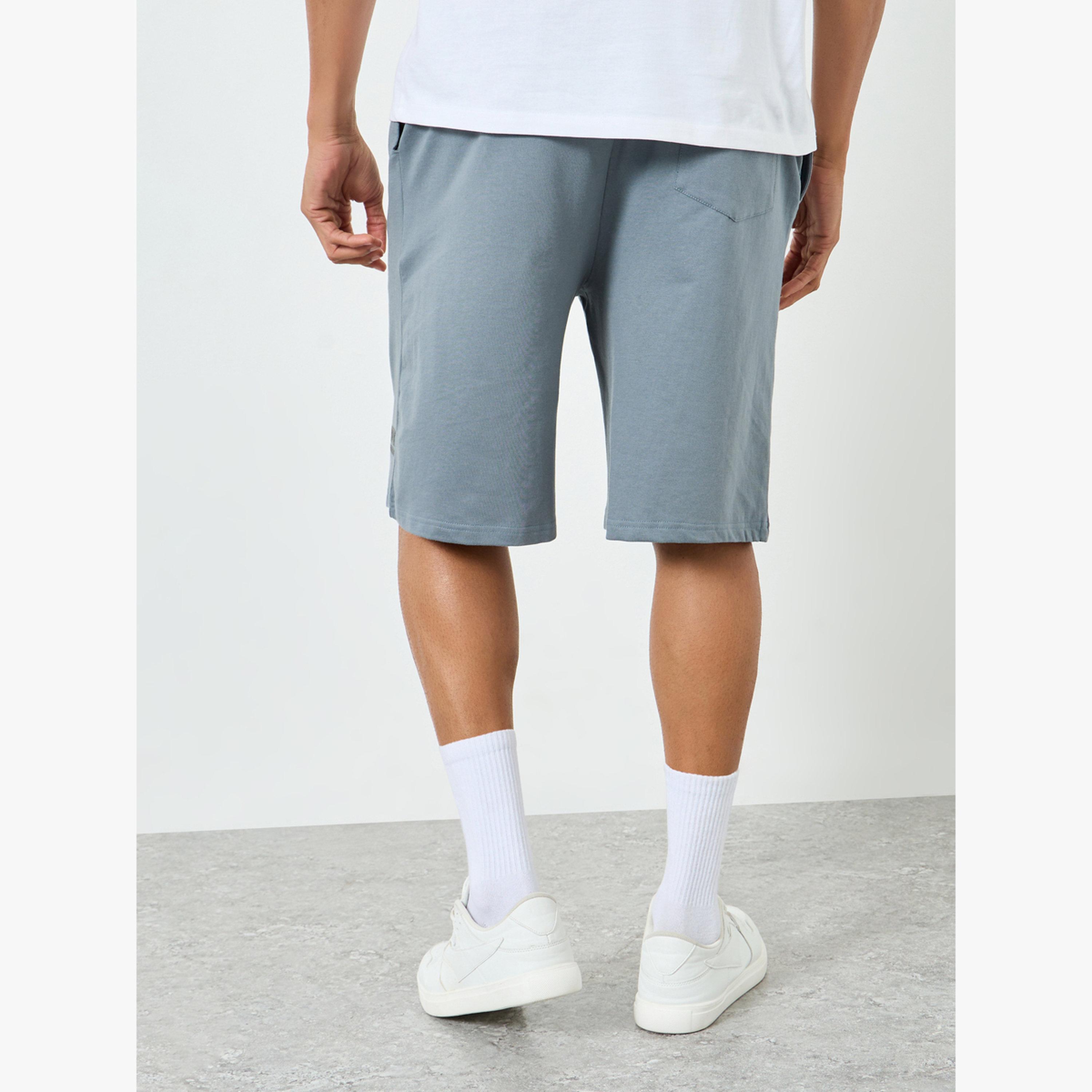 Styli Men Blue Placement Printed Oversized Shorts-men-clothing-bottoms-shorts-image-5