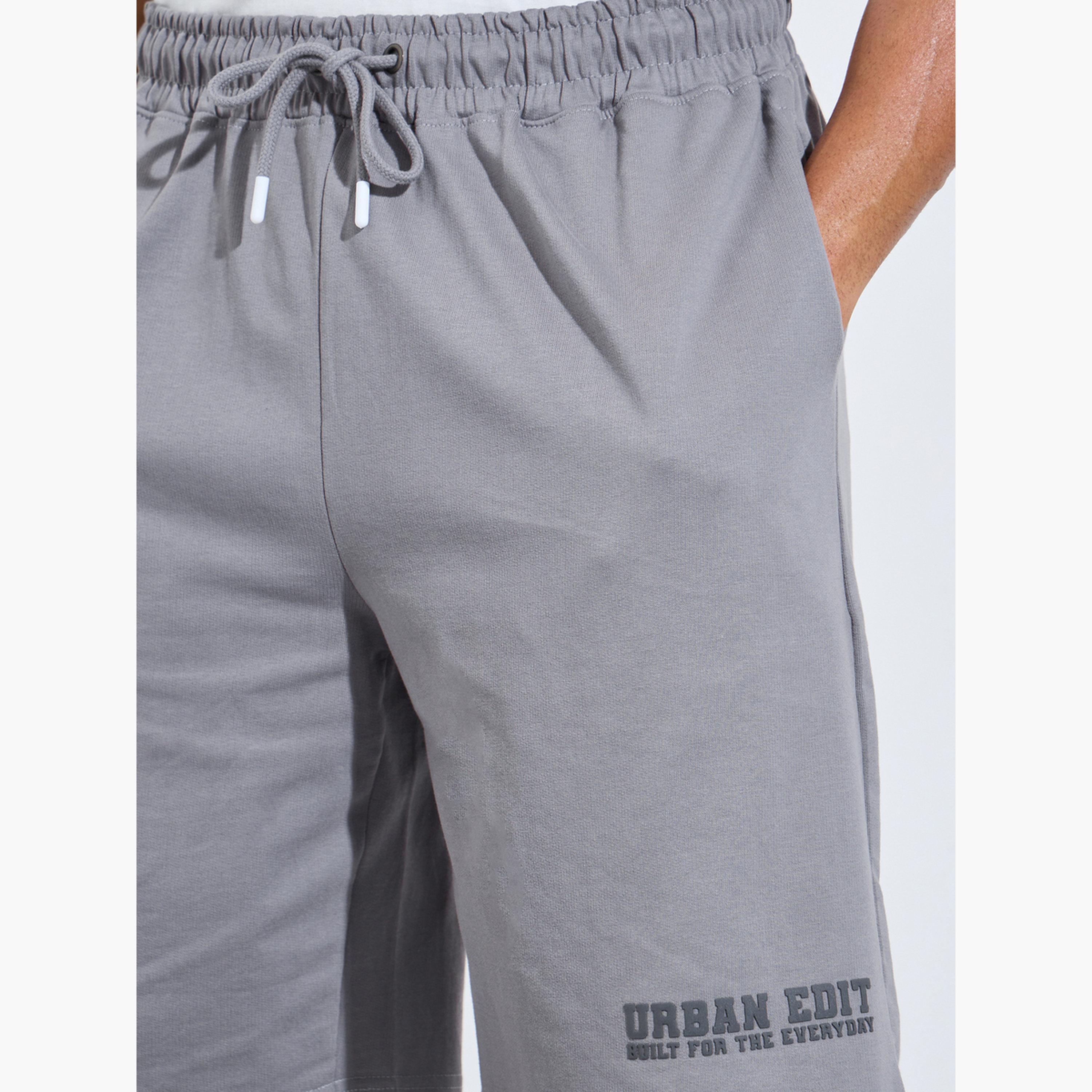Styli Men Placement Print Cotton Oversized Shorts-men-clothing-bottoms-shorts-image-3