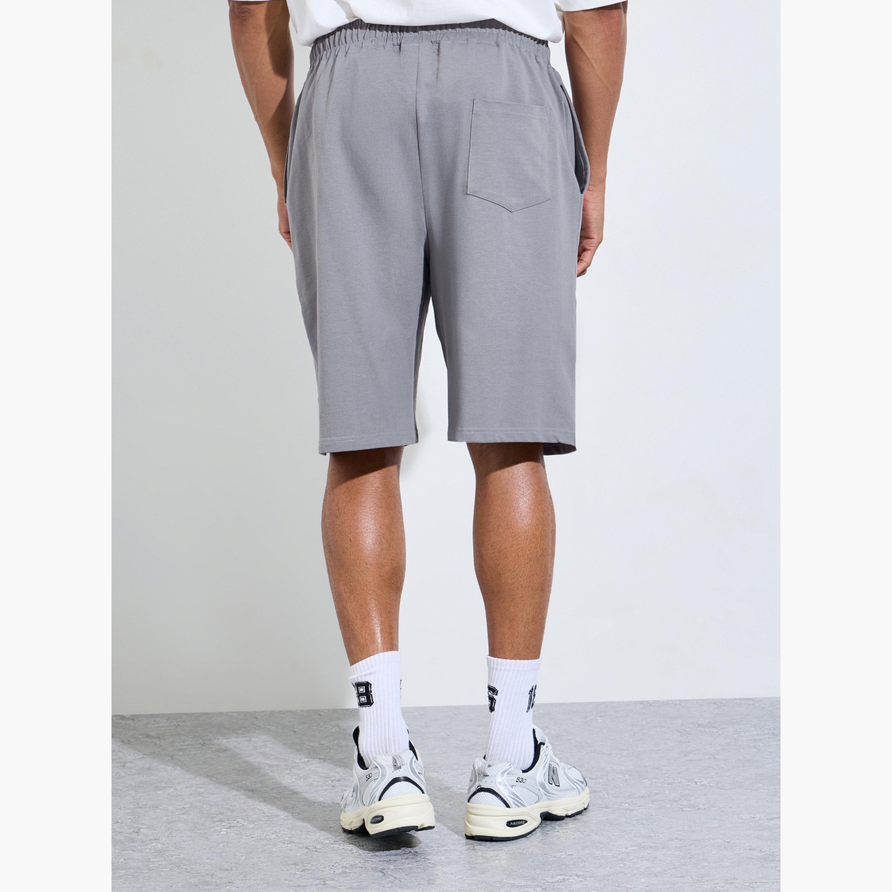Styli Men Placement Print Cotton Oversized Shorts-men-clothing-bottoms-shorts-image-4