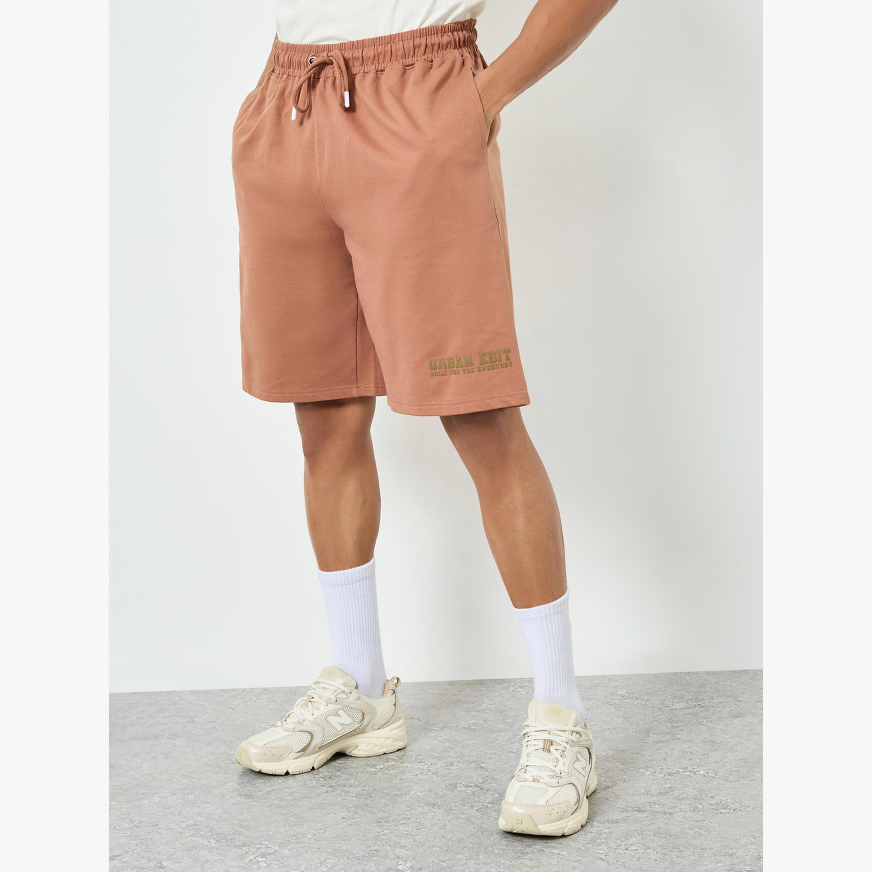 Styli Men Rust Placement Printed Oversized Shorts-men-clothing-bottoms-shorts-image-1