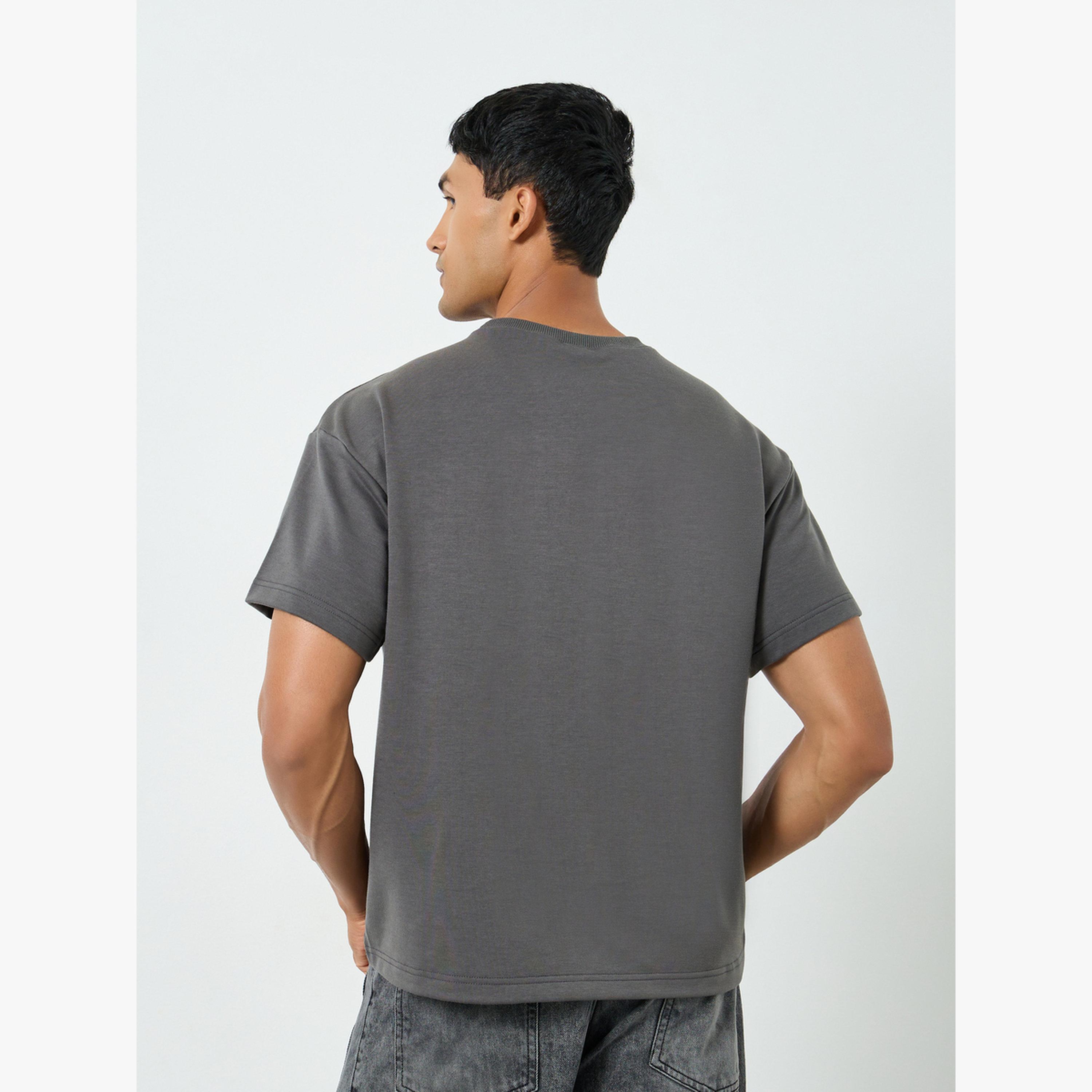 Styli Men Grey Egyptian Graphic Print Oversized T-Shirt-men-clothing-tshirtsandpolos-tshirts-image-4