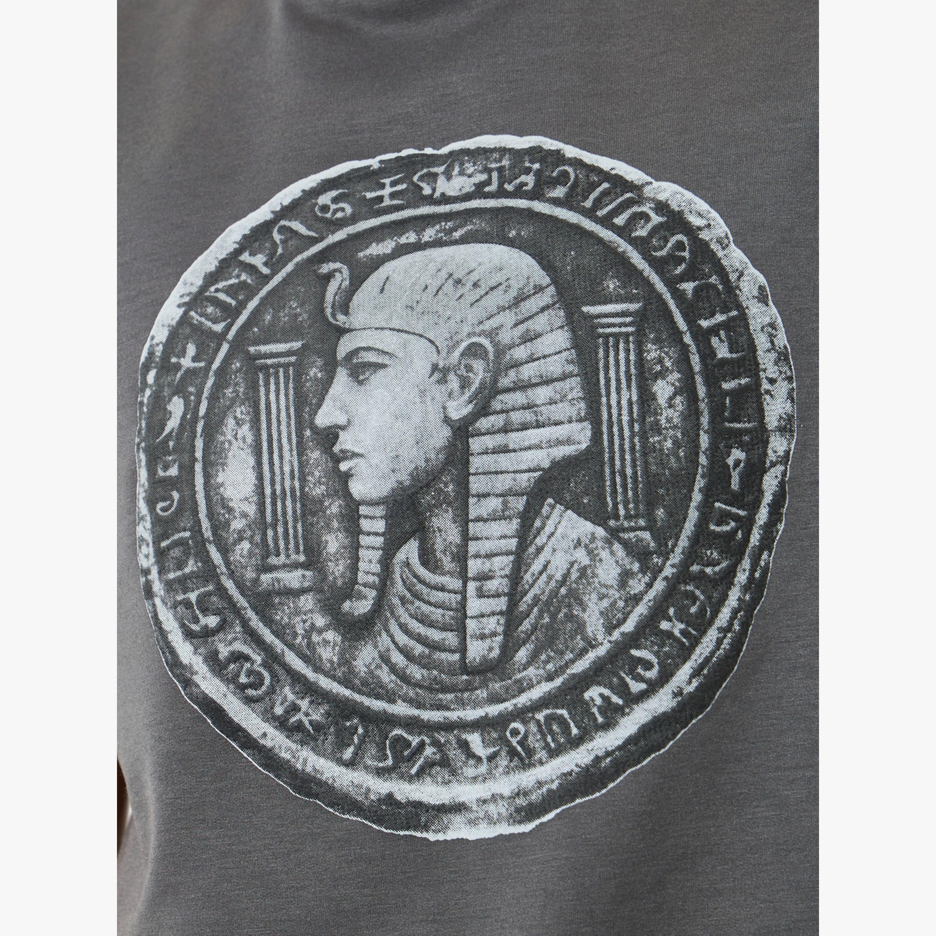 Styli Men Grey Egyptian Graphic Print Oversized T-Shirt-men-clothing-tshirtsandpolos-tshirts-image-5