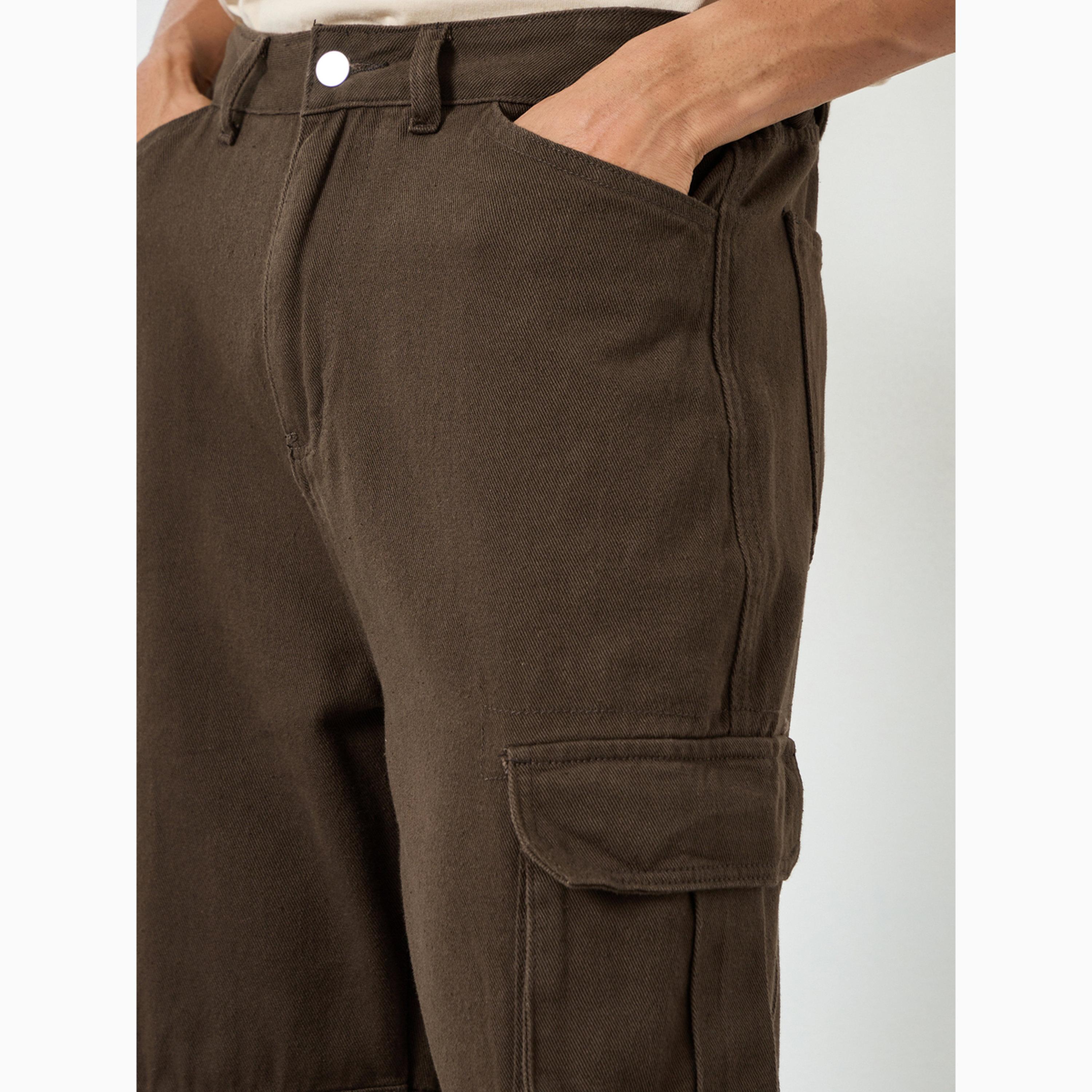 جينز قصة مريحة ومصبوغ لون بني للرجال-men-clothing-bottoms-jeans-image-4