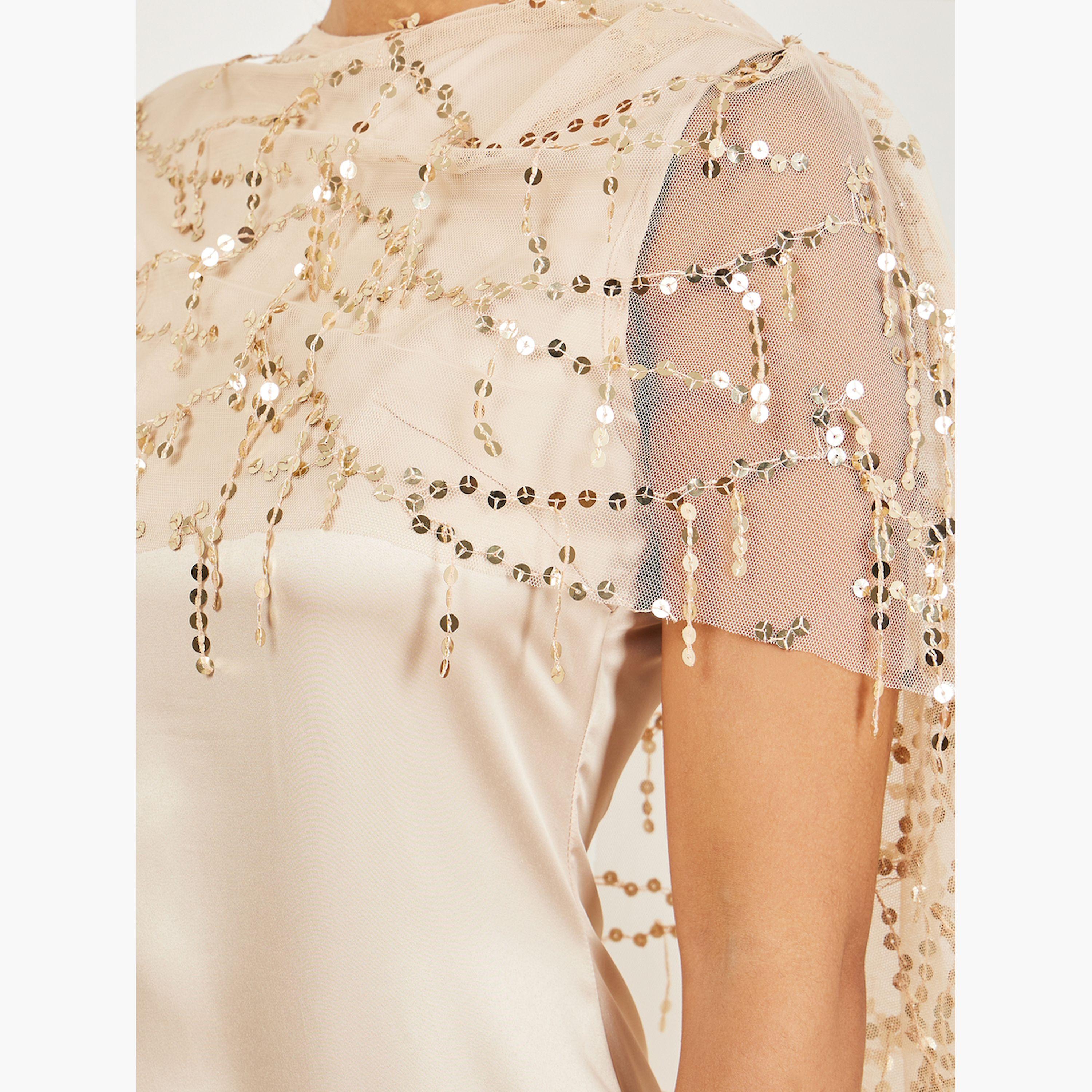 فستان طويل مزين بتصميم كيب-women-clothing-dresses-image-5