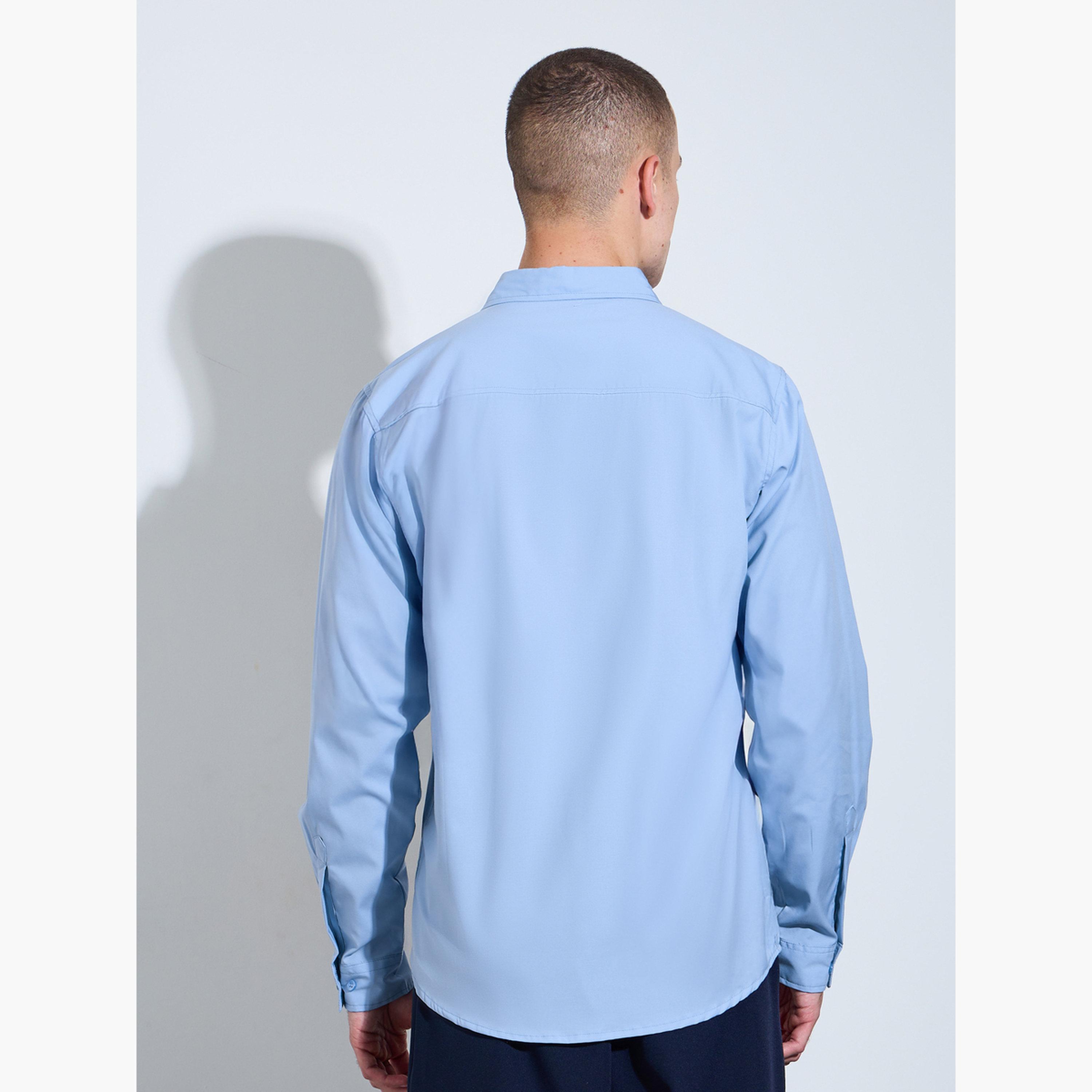 قميص بأكمام طويلة وقصة ضيقة للرجال-men-clothing-shirts-image-4