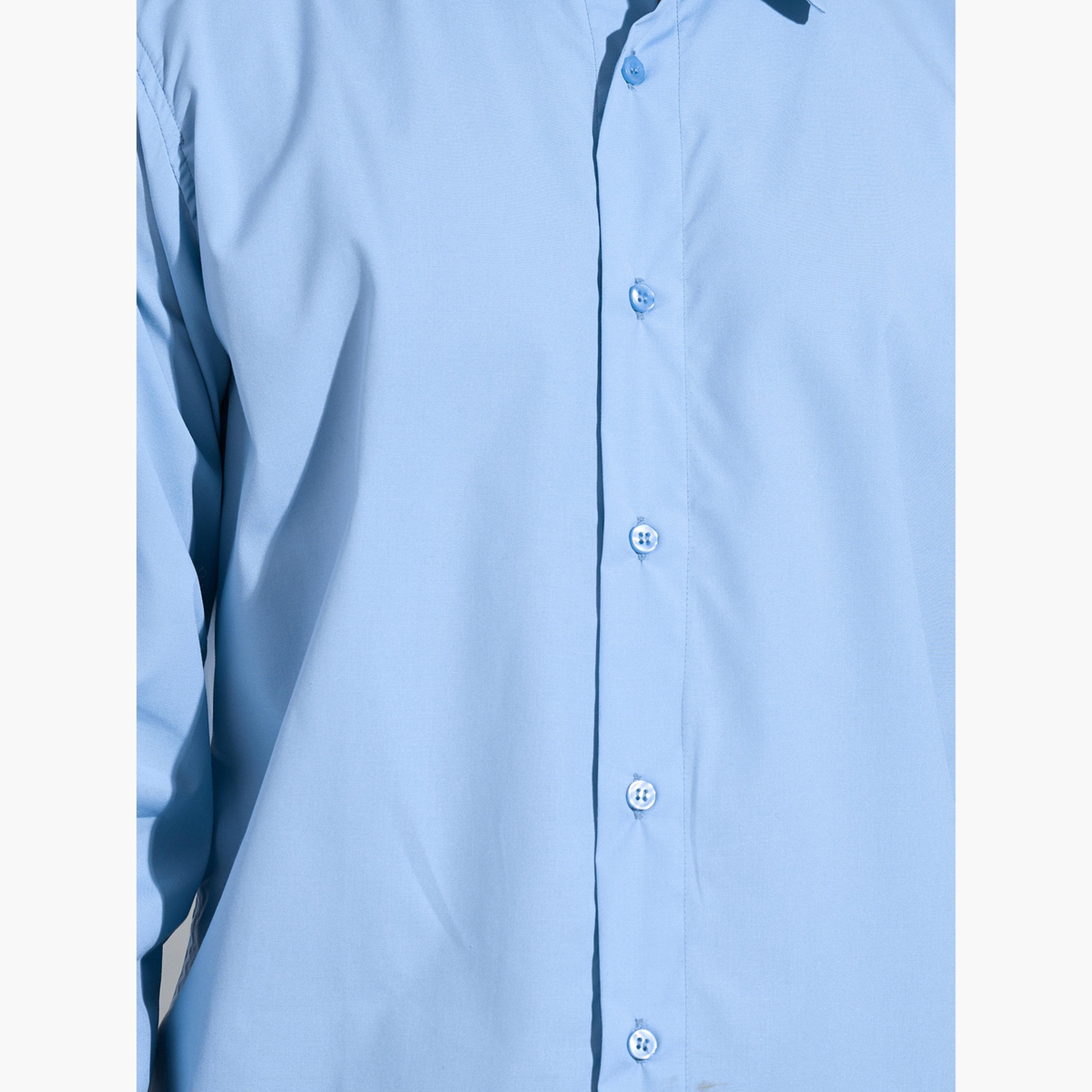 Styli Men Sky Blue Long Sleeves Slim Fit Shirt-men-clothing-shirts-image-5