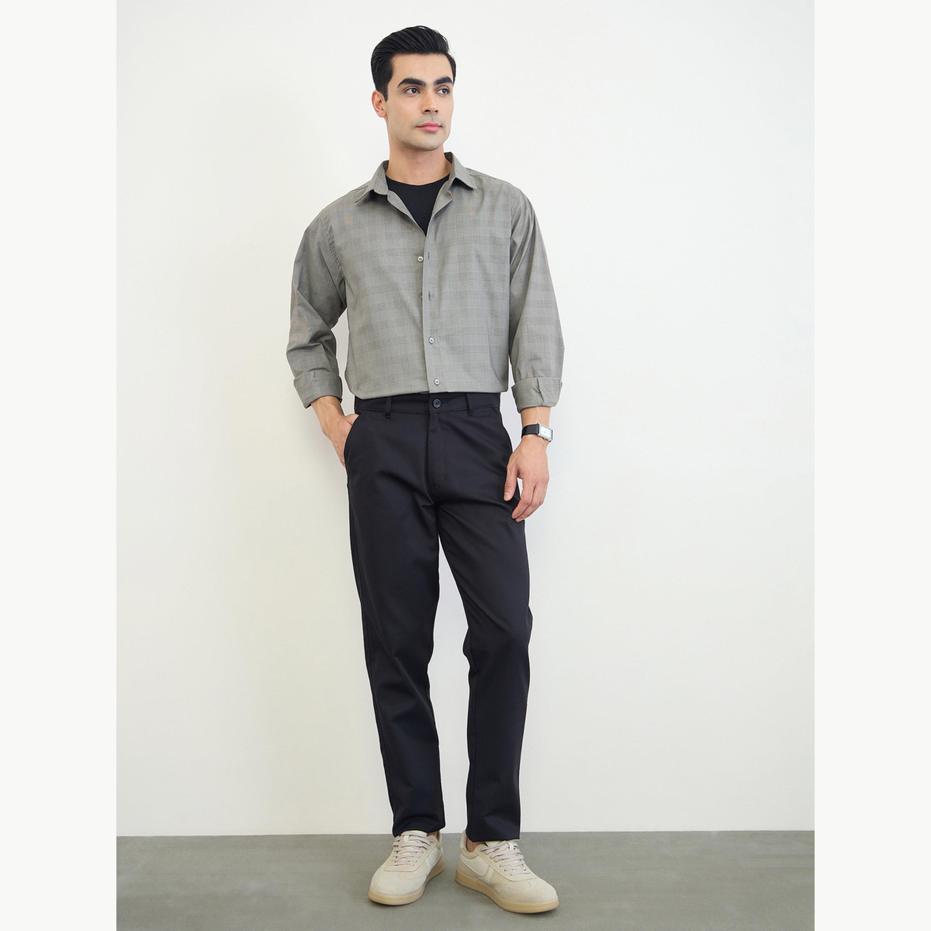 Styli Men Regular Fit Checked Long Sleeve Shirt-men-clothing-shirts-image-2