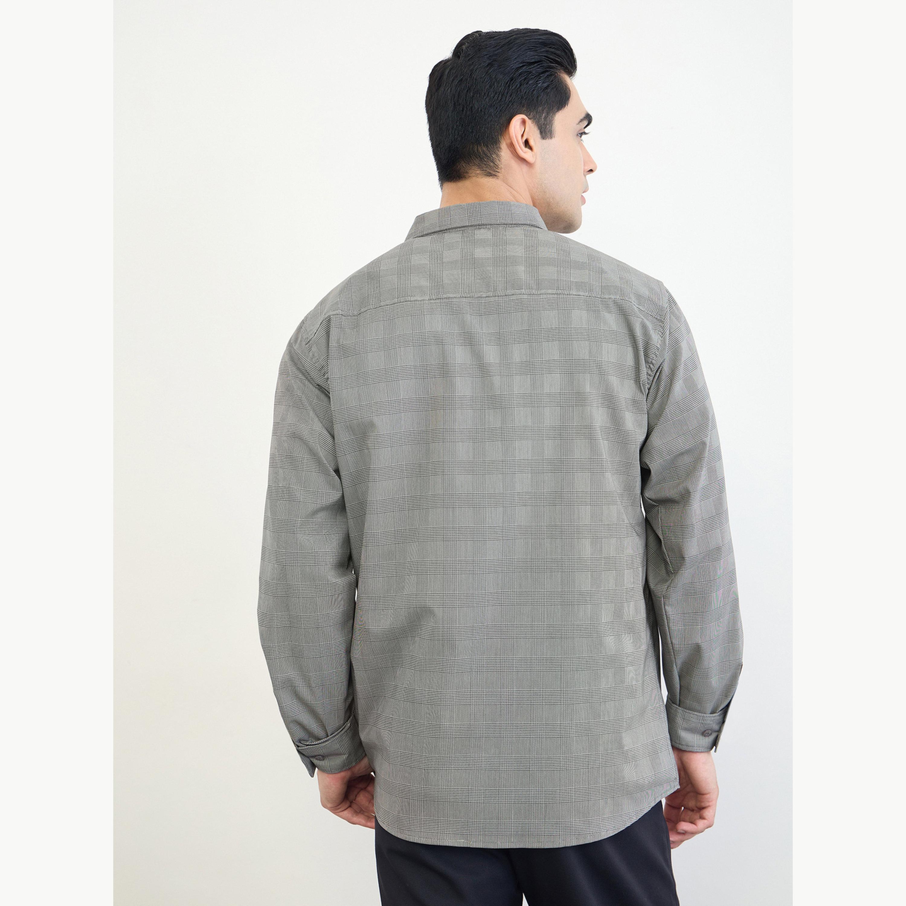Styli Men Regular Fit Checked Long Sleeve Shirt-men-clothing-shirts-image-5