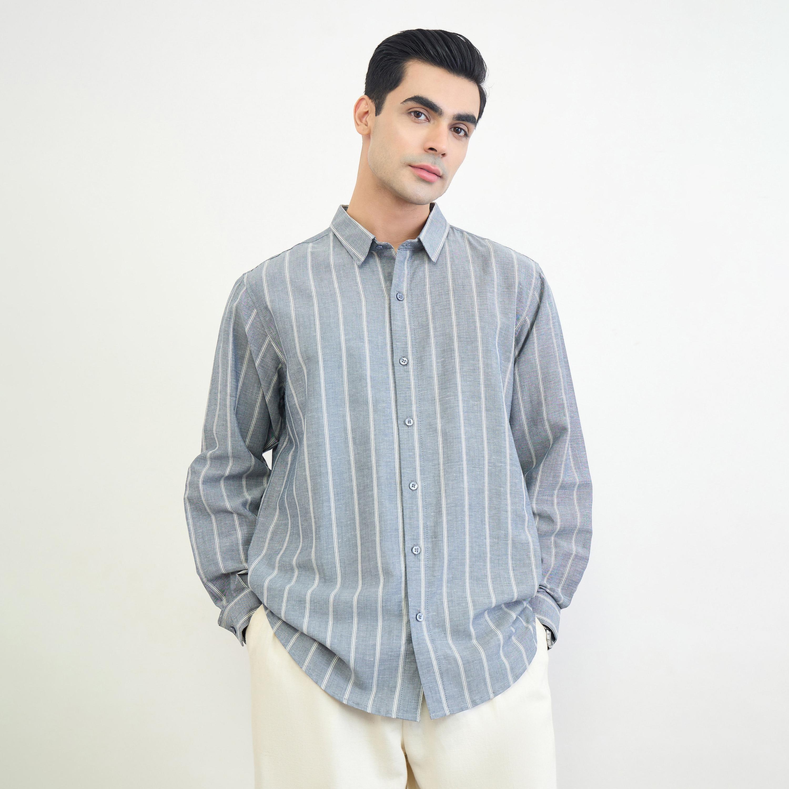 قميص رجالي مخطط بقصة عادية-men-clothing-shirts-image-1