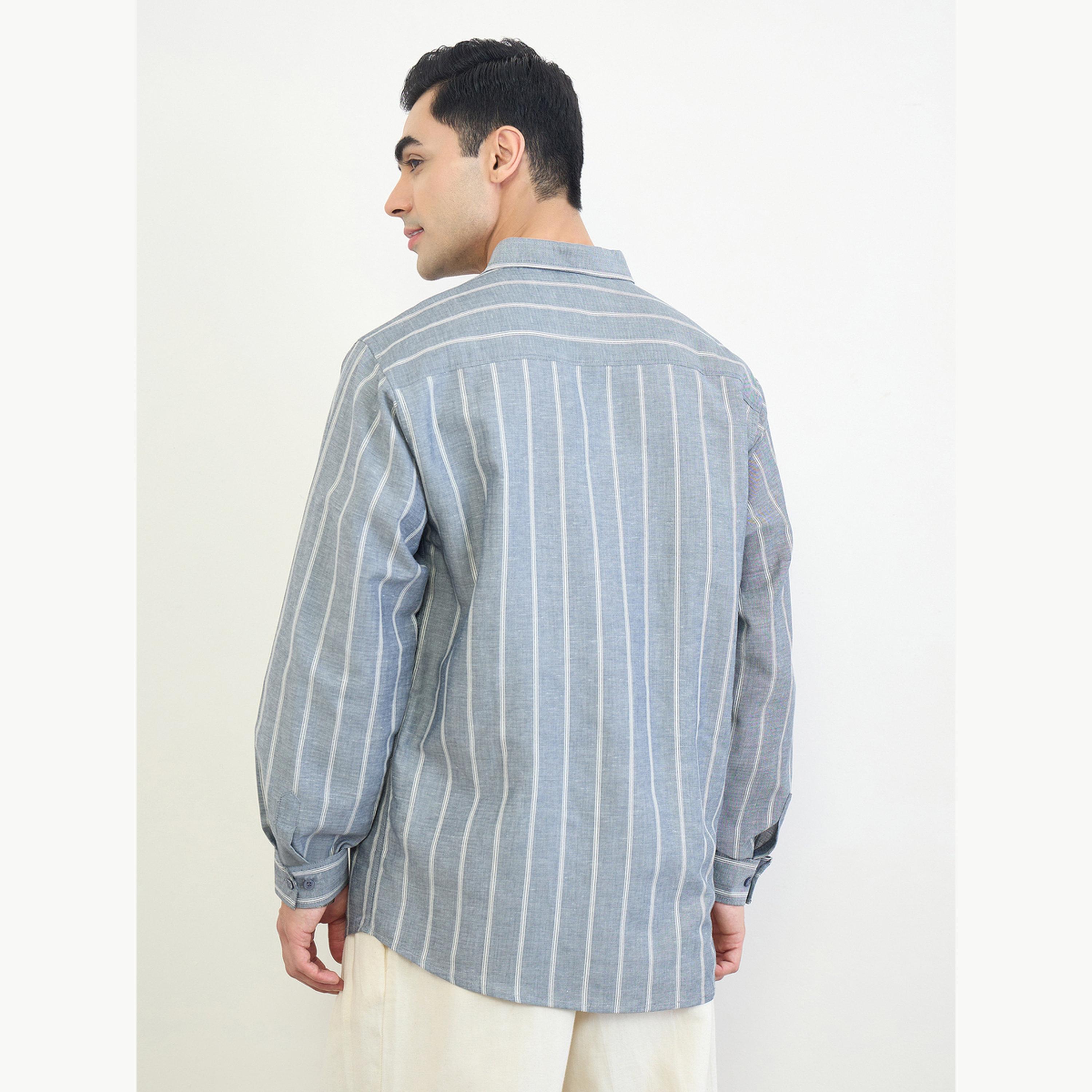 قميص رجالي مخطط بقصة عادية-men-clothing-shirts-image-5
