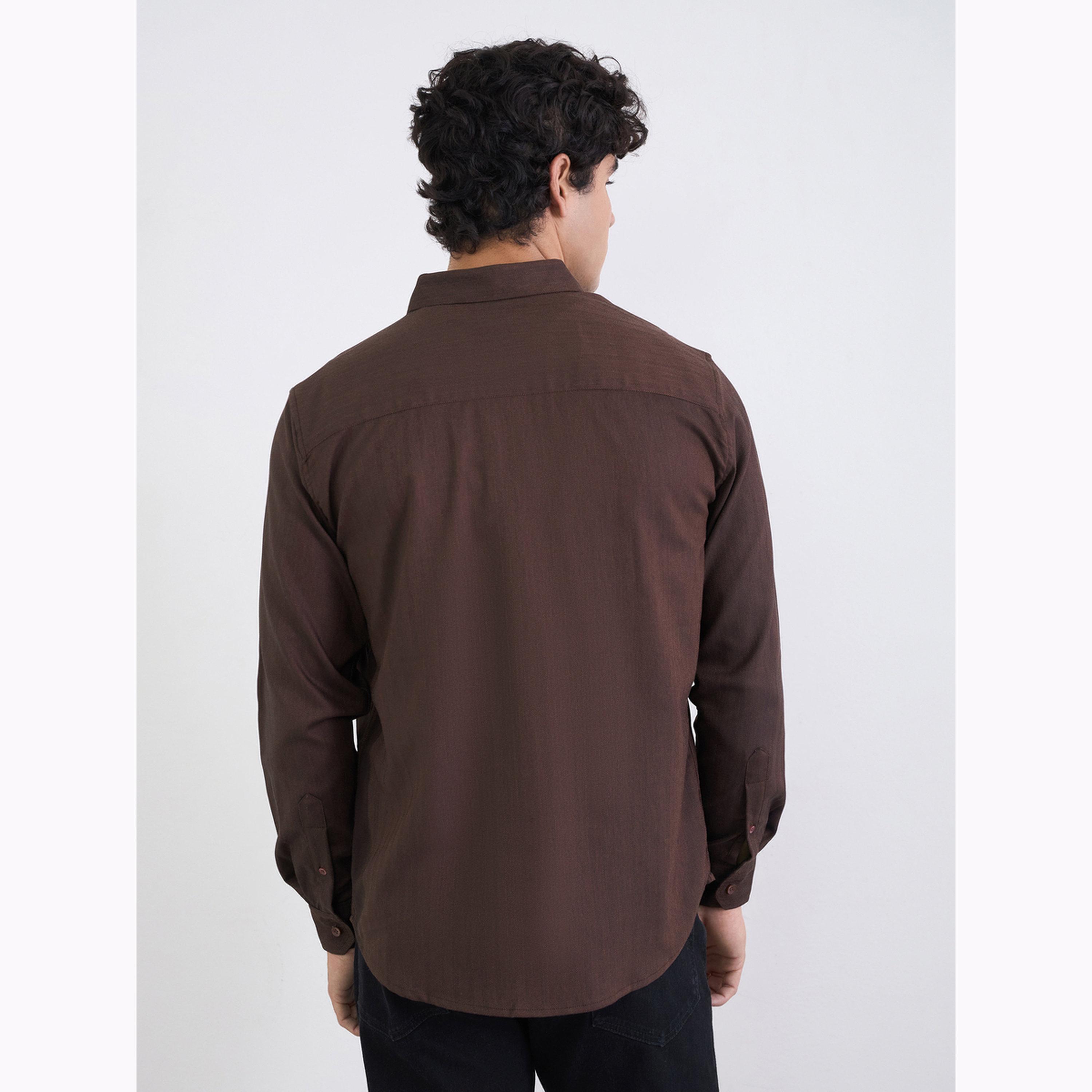Styli Men Regular Fit Textured Casual Shirt-men-clothing-shirts-image-3