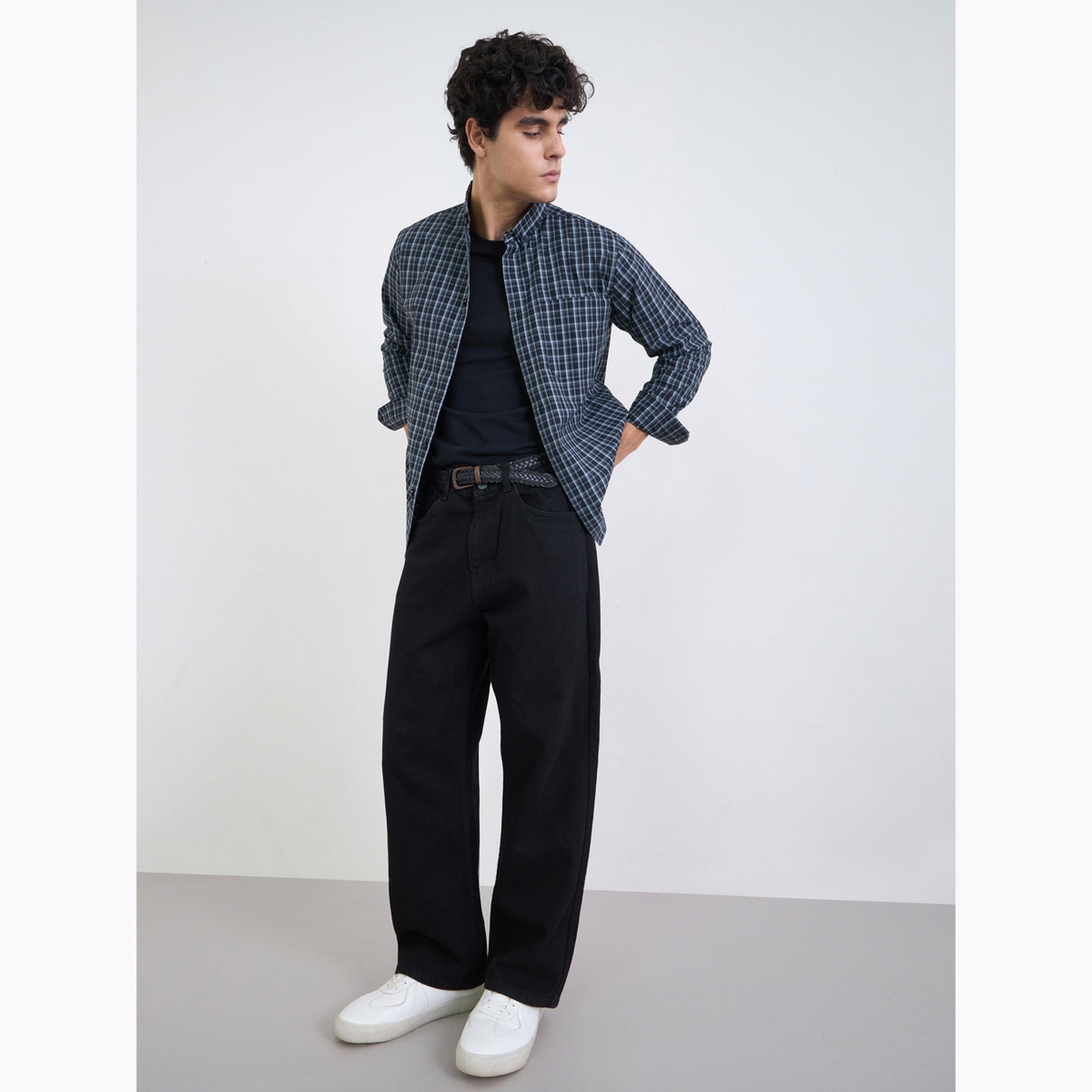Styli Men Regular Fit Checked Full Sleeve Shirt-men-clothing-shirts-image-2