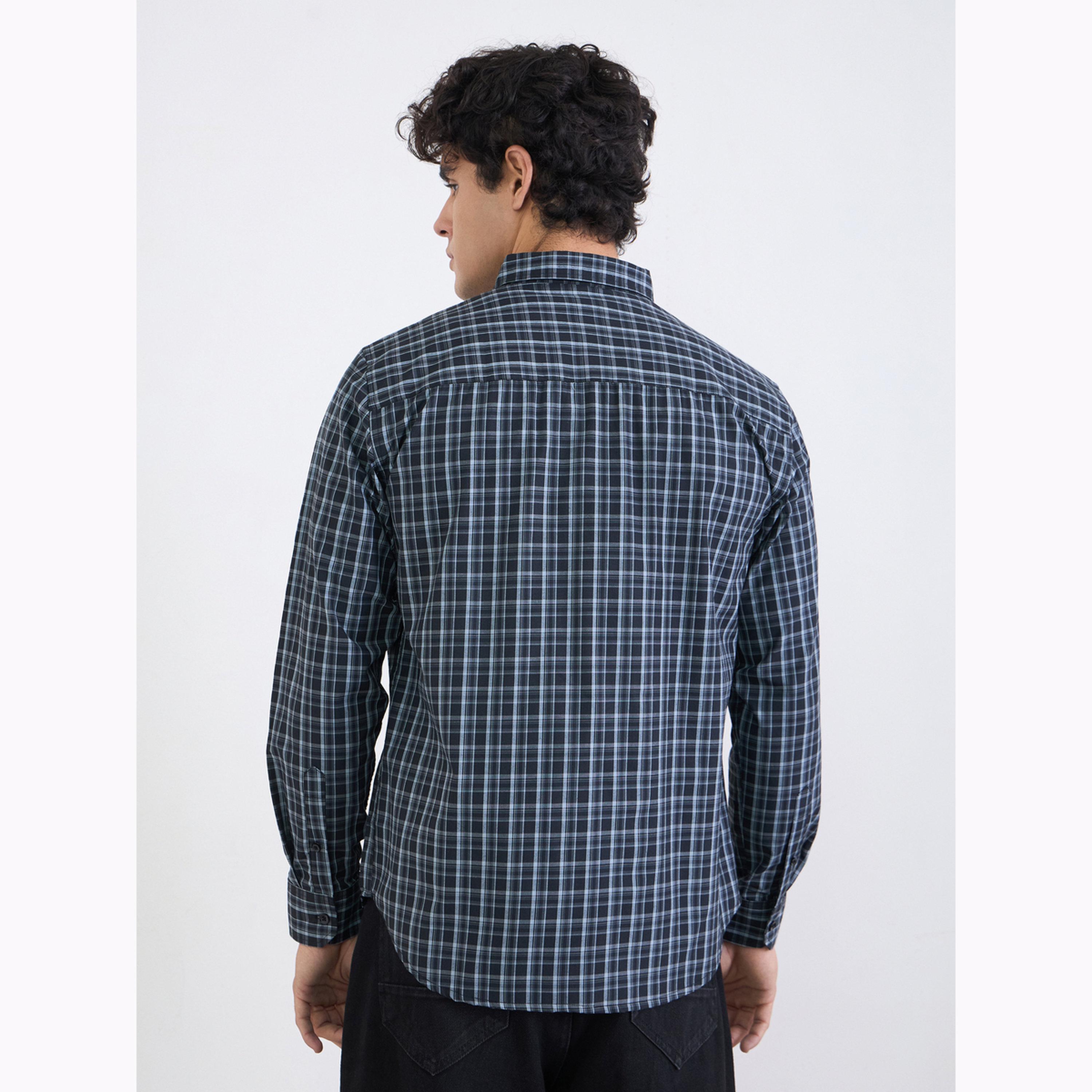Styli Men Regular Fit Checked Full Sleeve Shirt-men-clothing-shirts-image-3