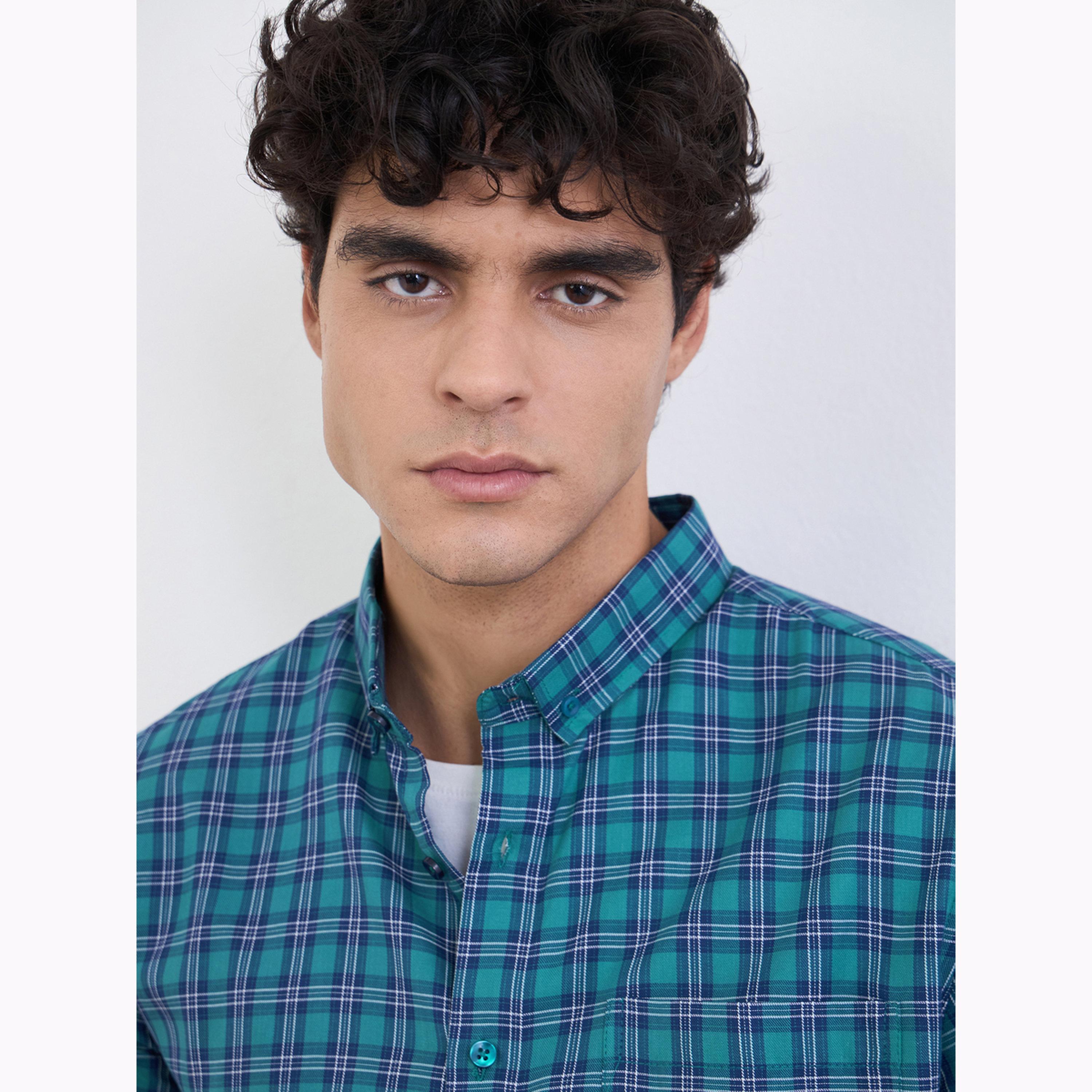 Styli Men Regular Fit Checked Full Sleeve Shirt-men-clothing-shirts-image-5