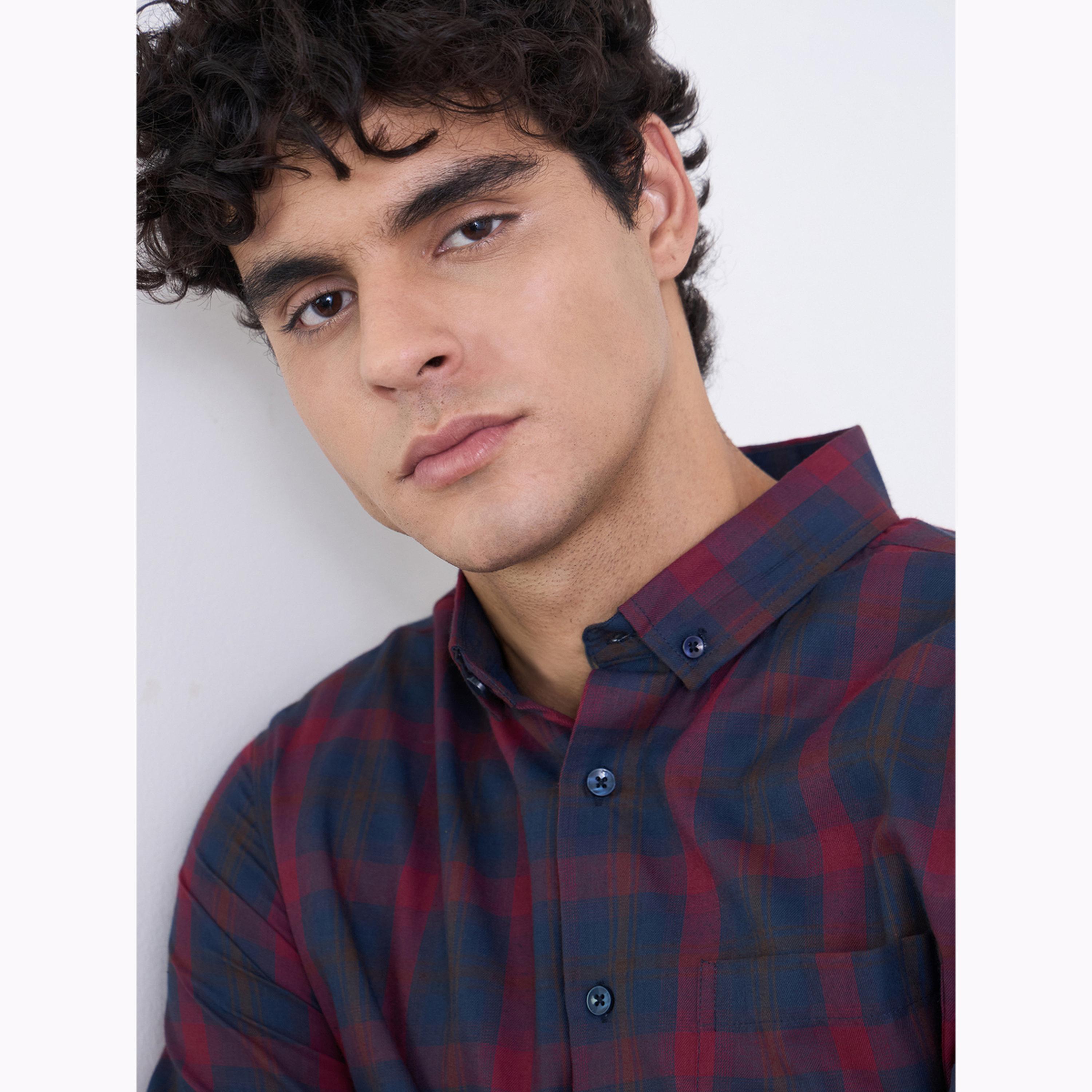 Styli Men Regular Fit Checked Full Sleeve Shirt-men-clothing-shirts-image-4