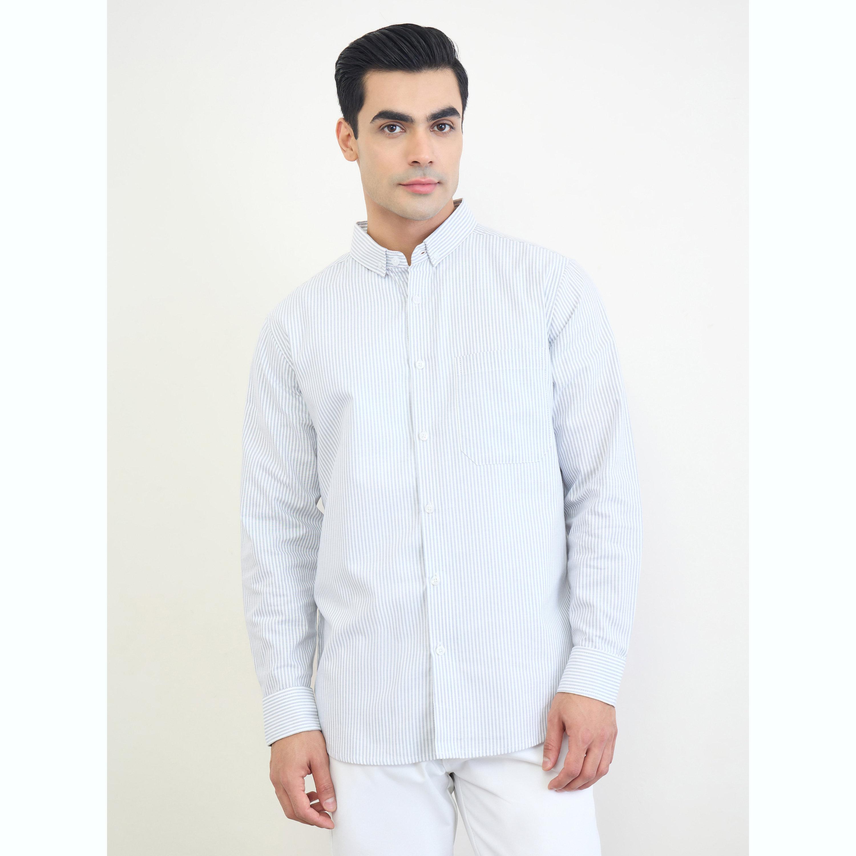 Styli Men Regular Fit Stripe Long Sleeve Shirt-men-clothing-shirts-image-1