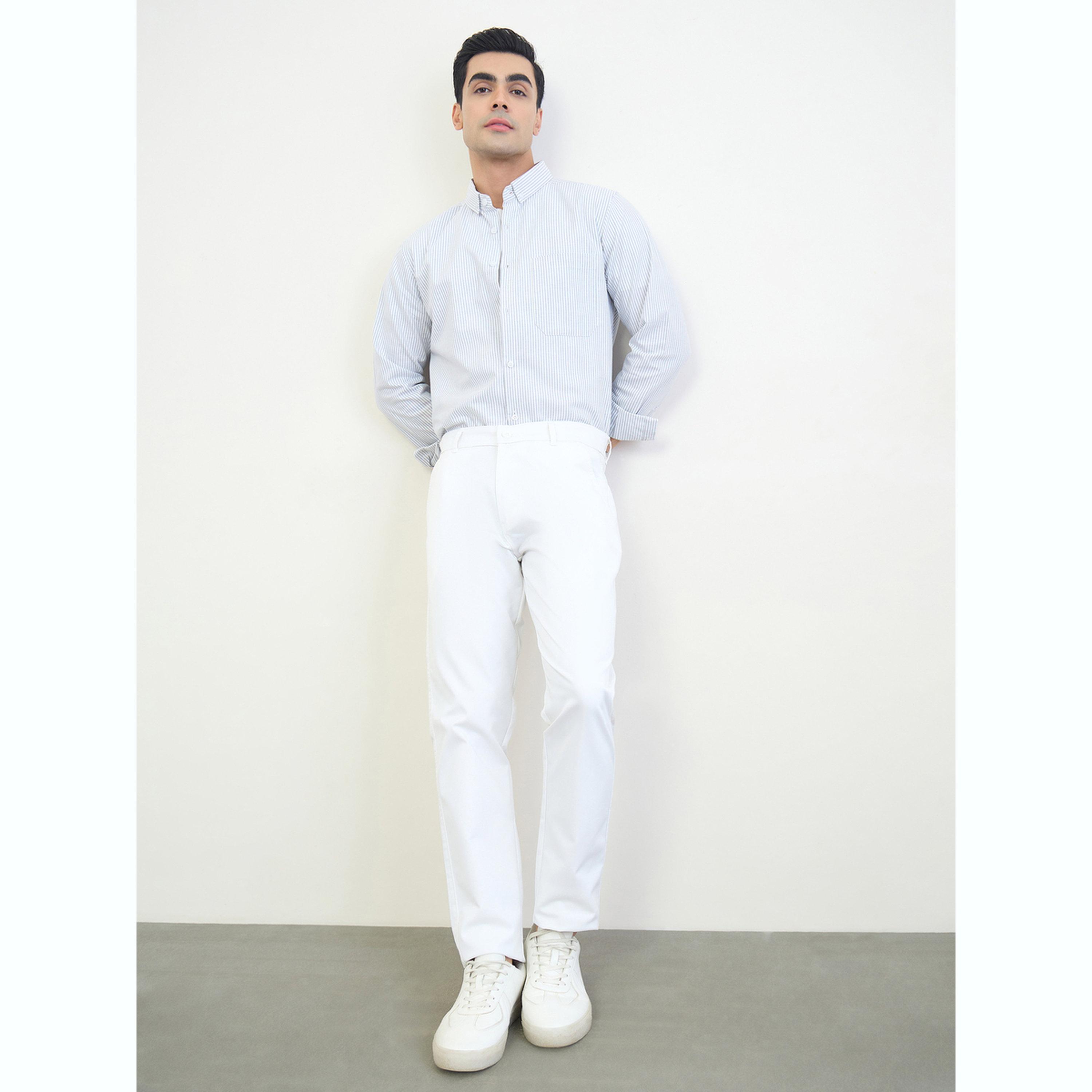 قميص مخطط بأكمام طويلة وقصة عادية-men-clothing-shirts-image-2