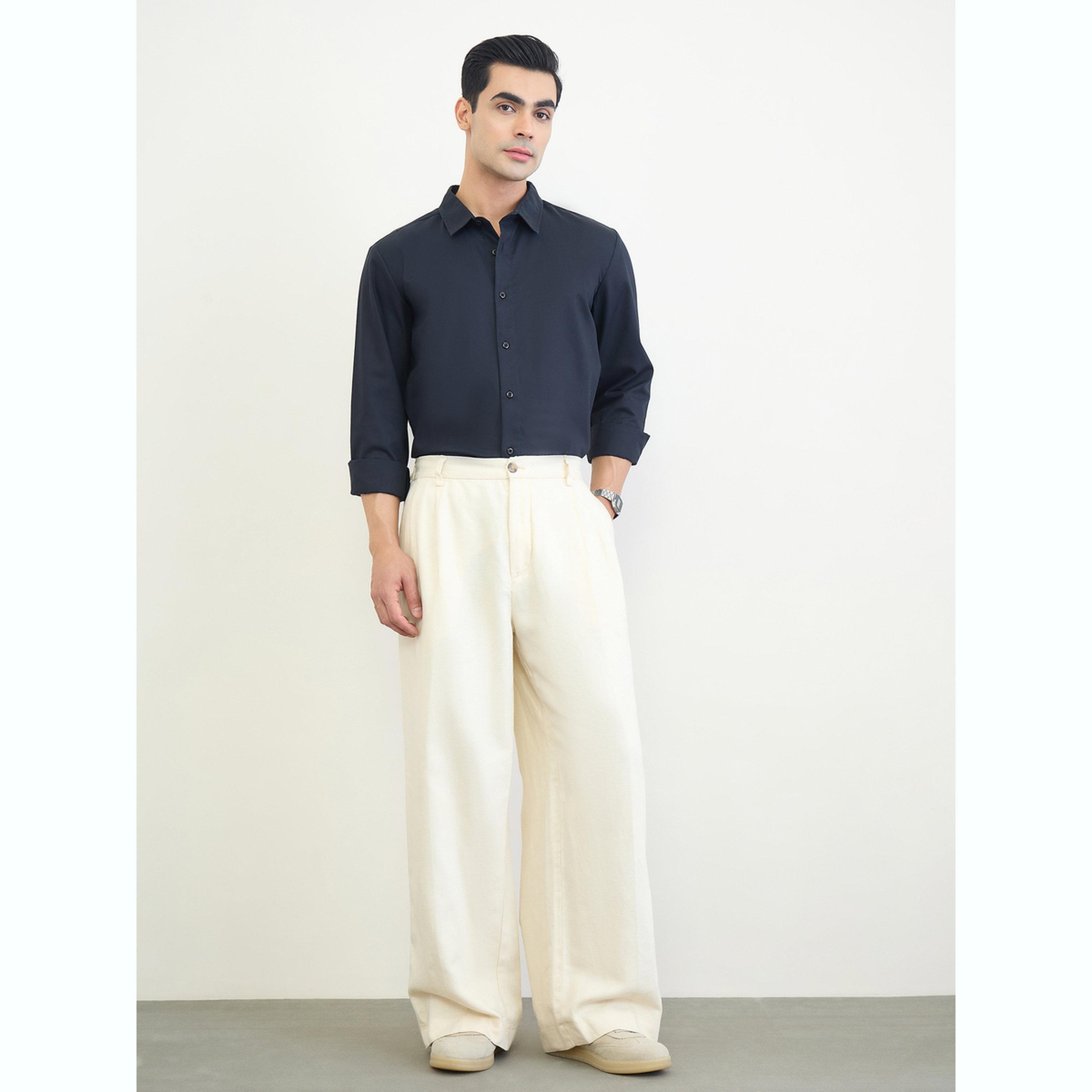 Styli Men Regular Fit Solid Shirt-men-clothing-shirts-image-2