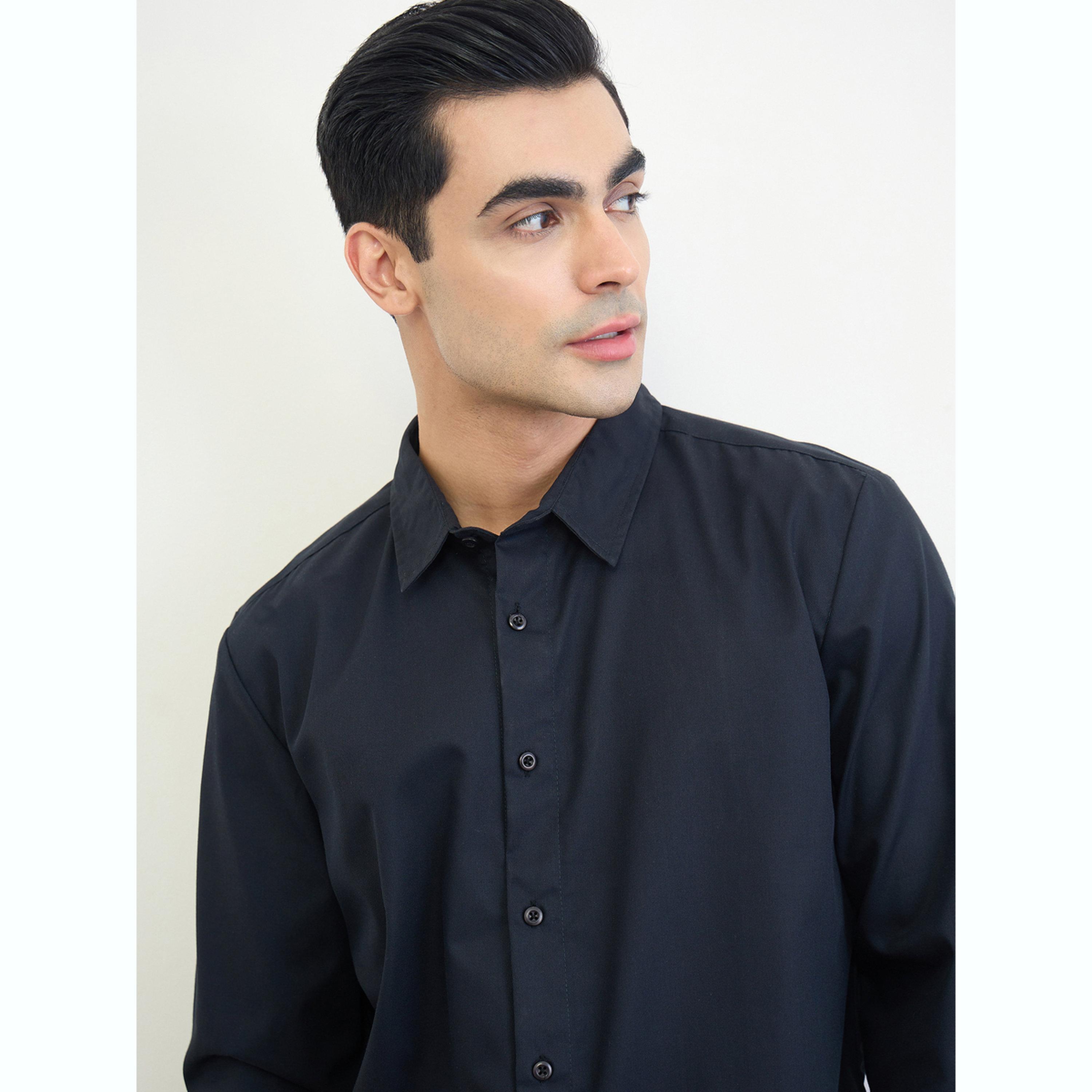 قميص سادة بقصة عادية-men-clothing-shirts-image-4