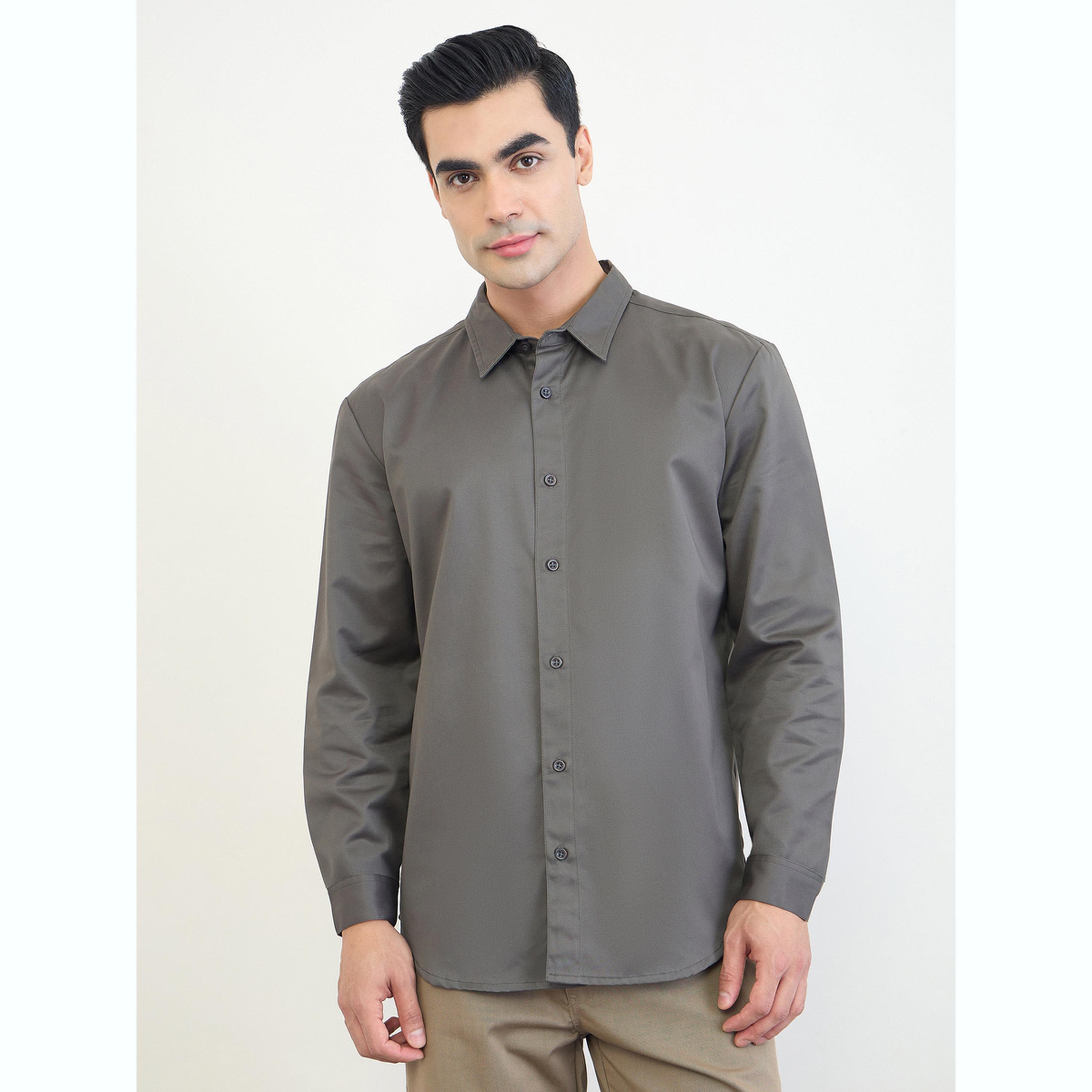 قميص سادة بقصة عادية-men-clothing-shirts-image-1