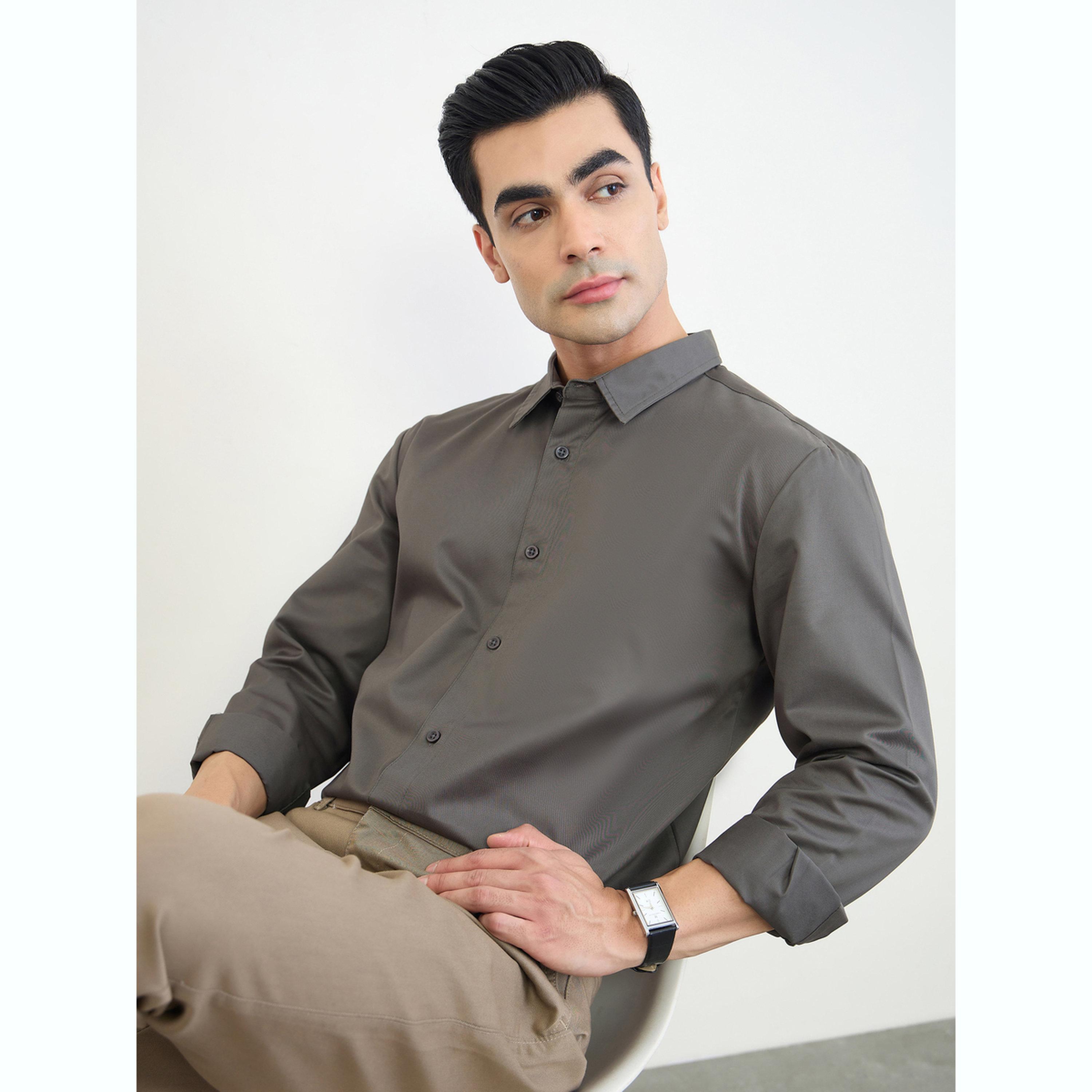 قميص سادة بقصة عادية-men-clothing-shirts-image-3