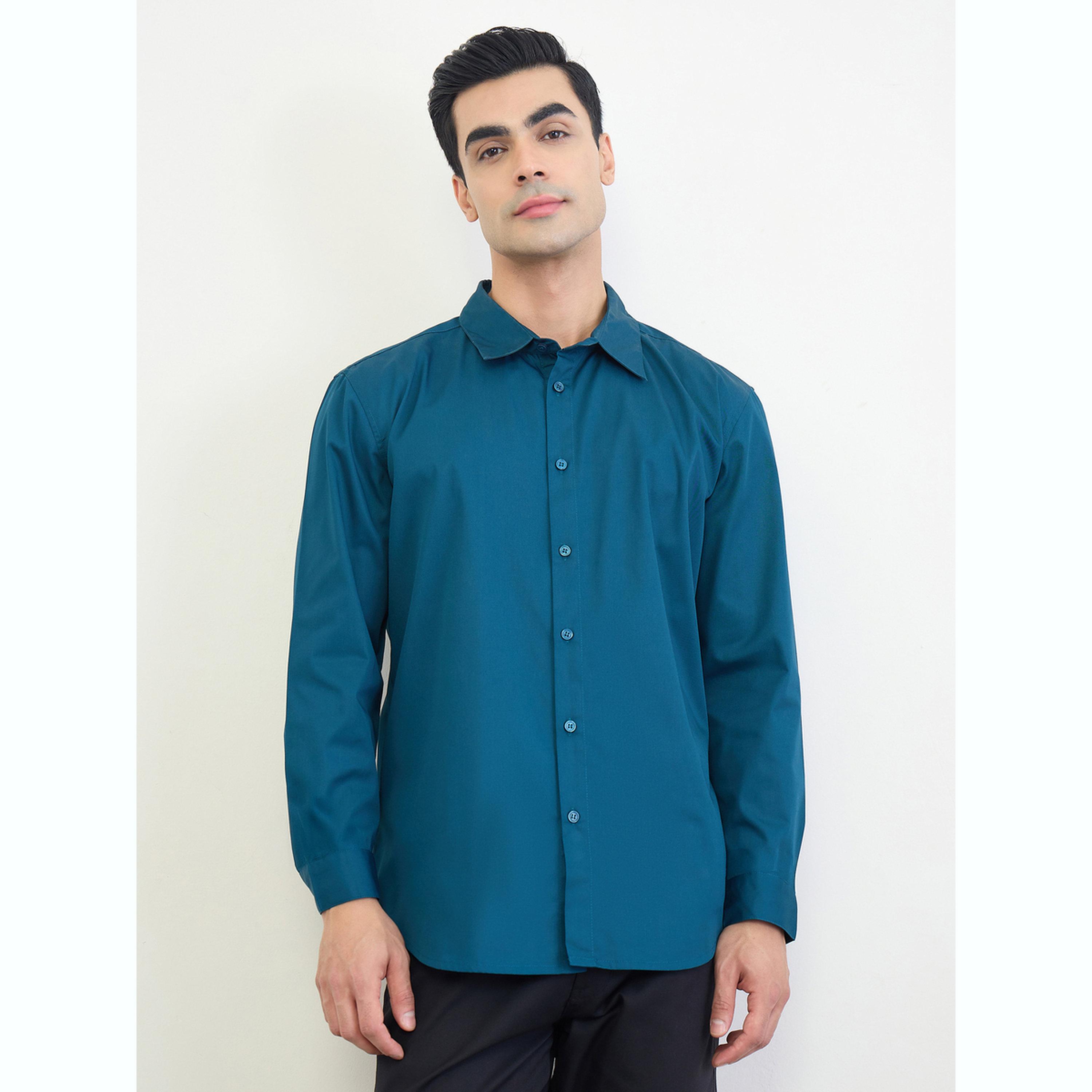 قميص سادة بقصة عادية-men-clothing-shirts-image-1