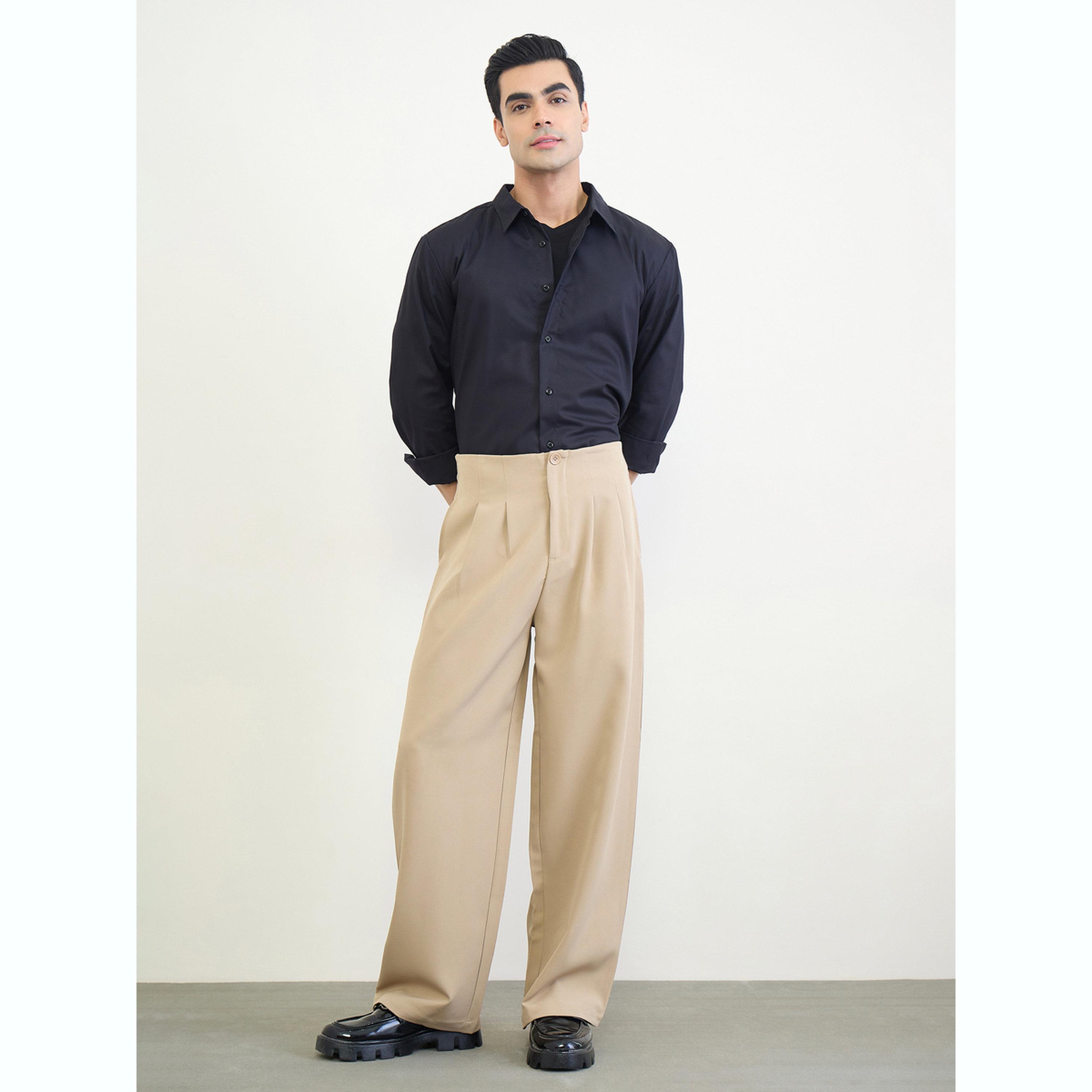 قميص سادة بقصة عادية-men-clothing-shirts-image-2