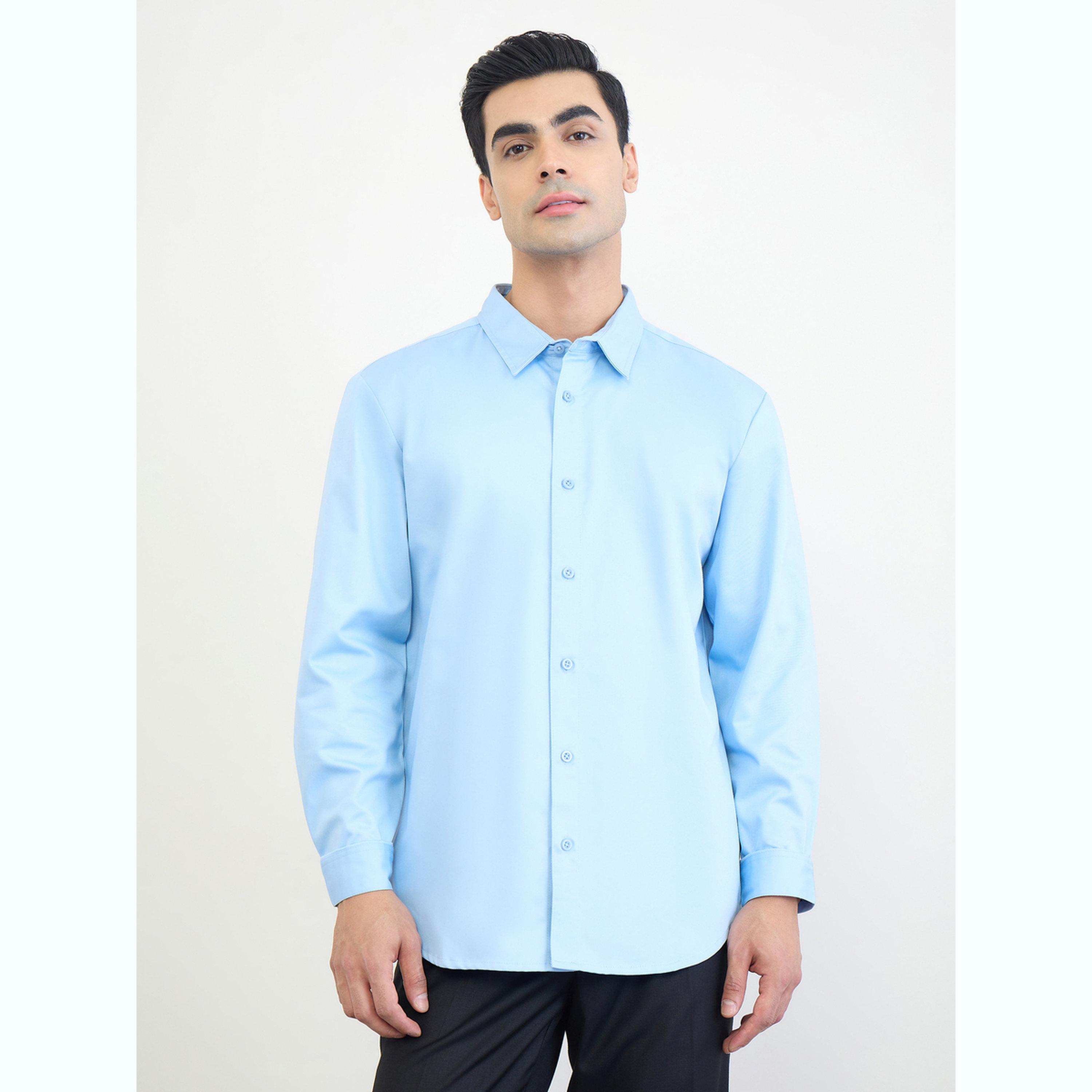 قميص سادة بقصة عادية-men-clothing-shirts-image-1