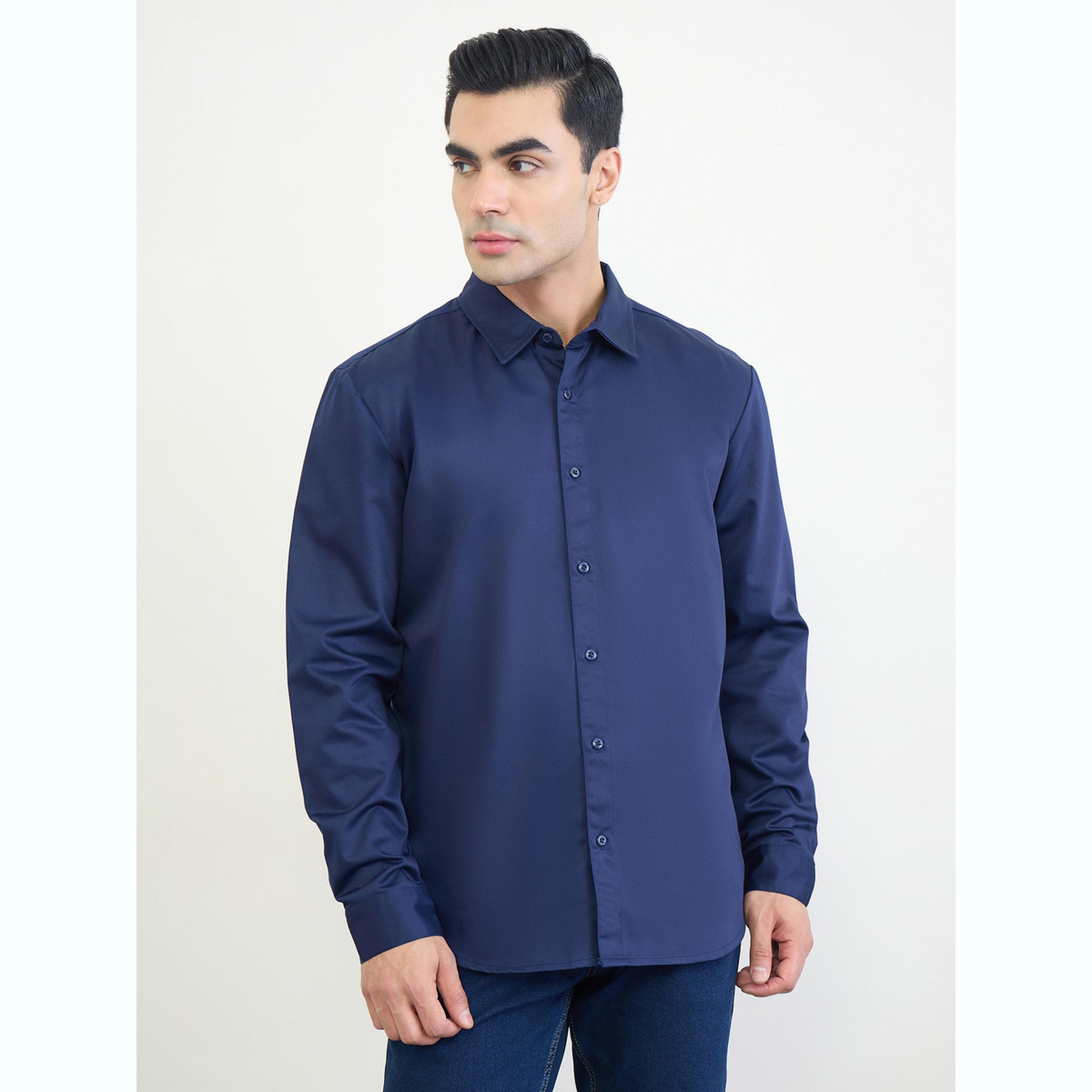 قميص سادة بقصة عادية-men-clothing-shirts-image-1